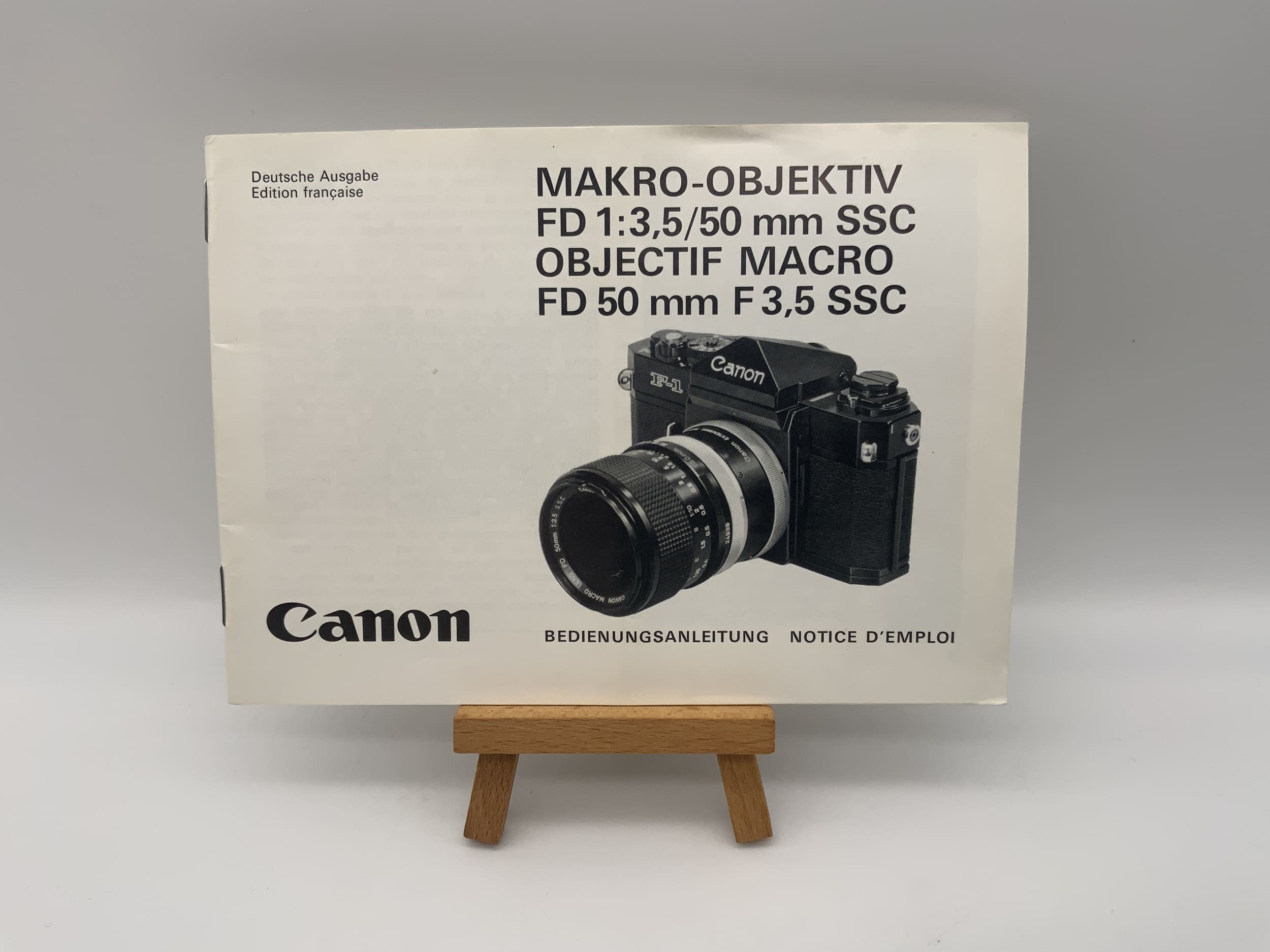 Manuel d'utilisation de l'objectif macro Canon FD 1:3.5/50 mm SSC (allemand)