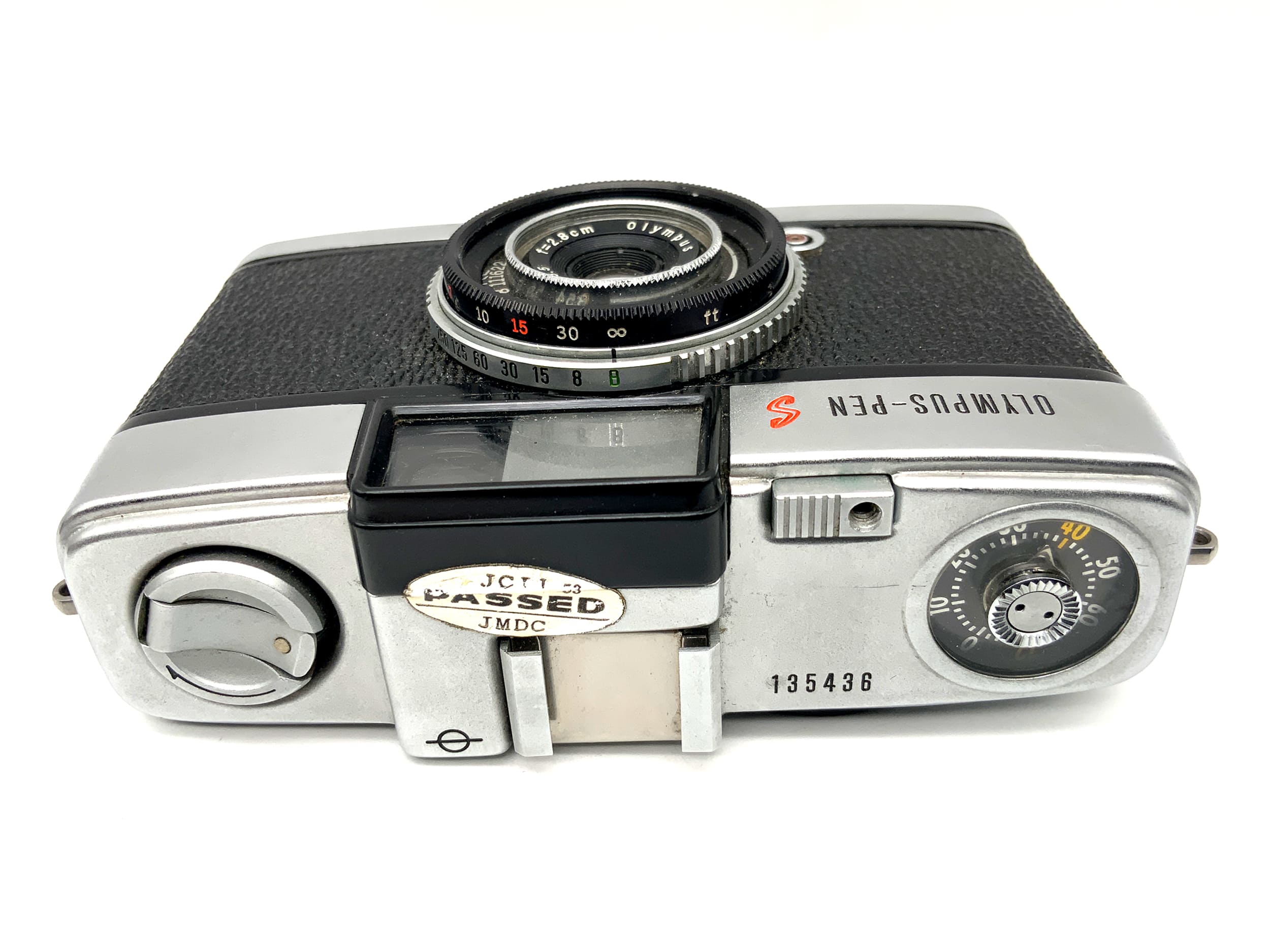 Appareil photo Olympus PEN S à visée directe avec objectif D.Zuiko 1:3.5 f=2,8 cm, appareil photo compact argentique