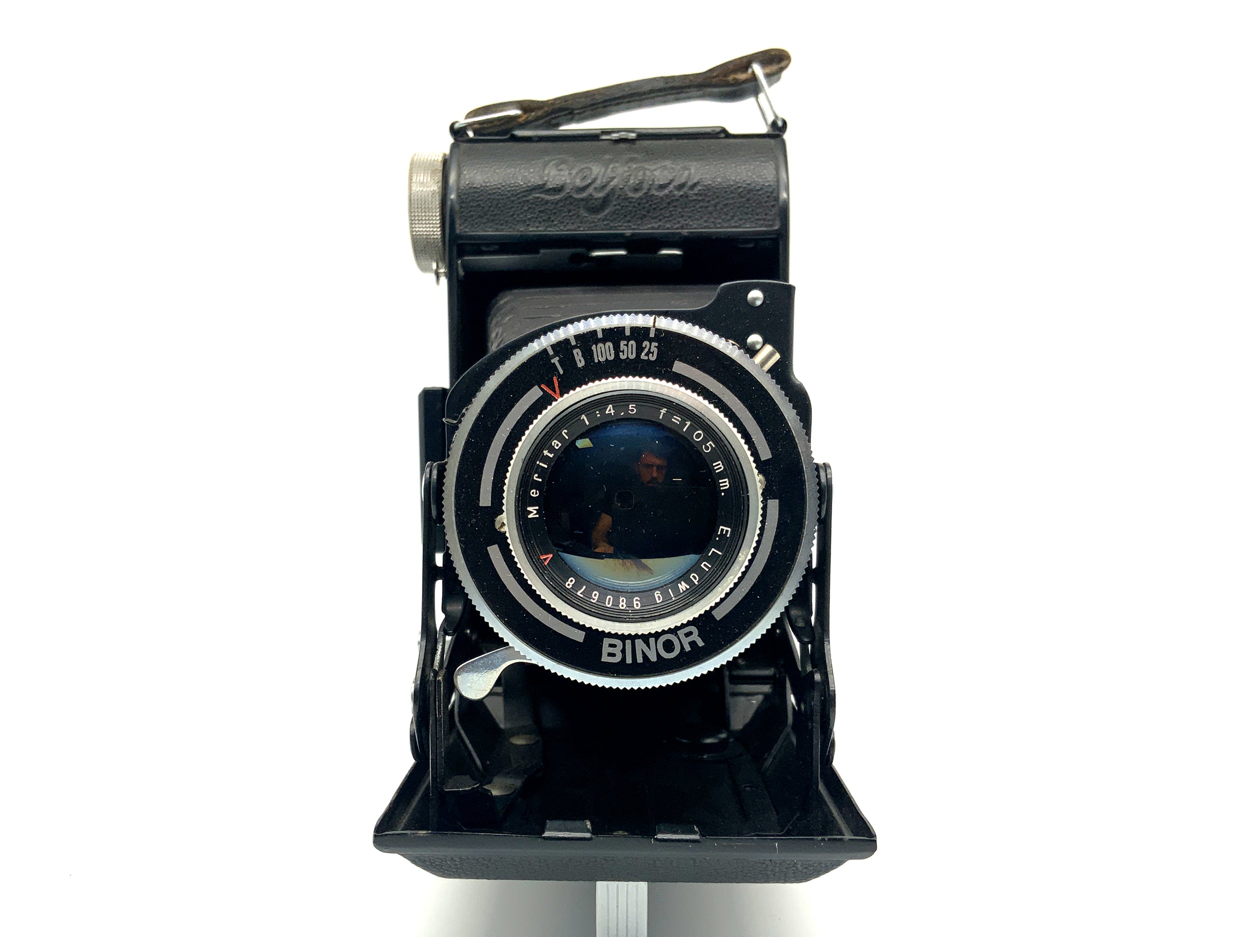 Welta Belfoca Klappkamera mit E. Ludwig 105mm 1:4.5 red V Binor Analogkamera