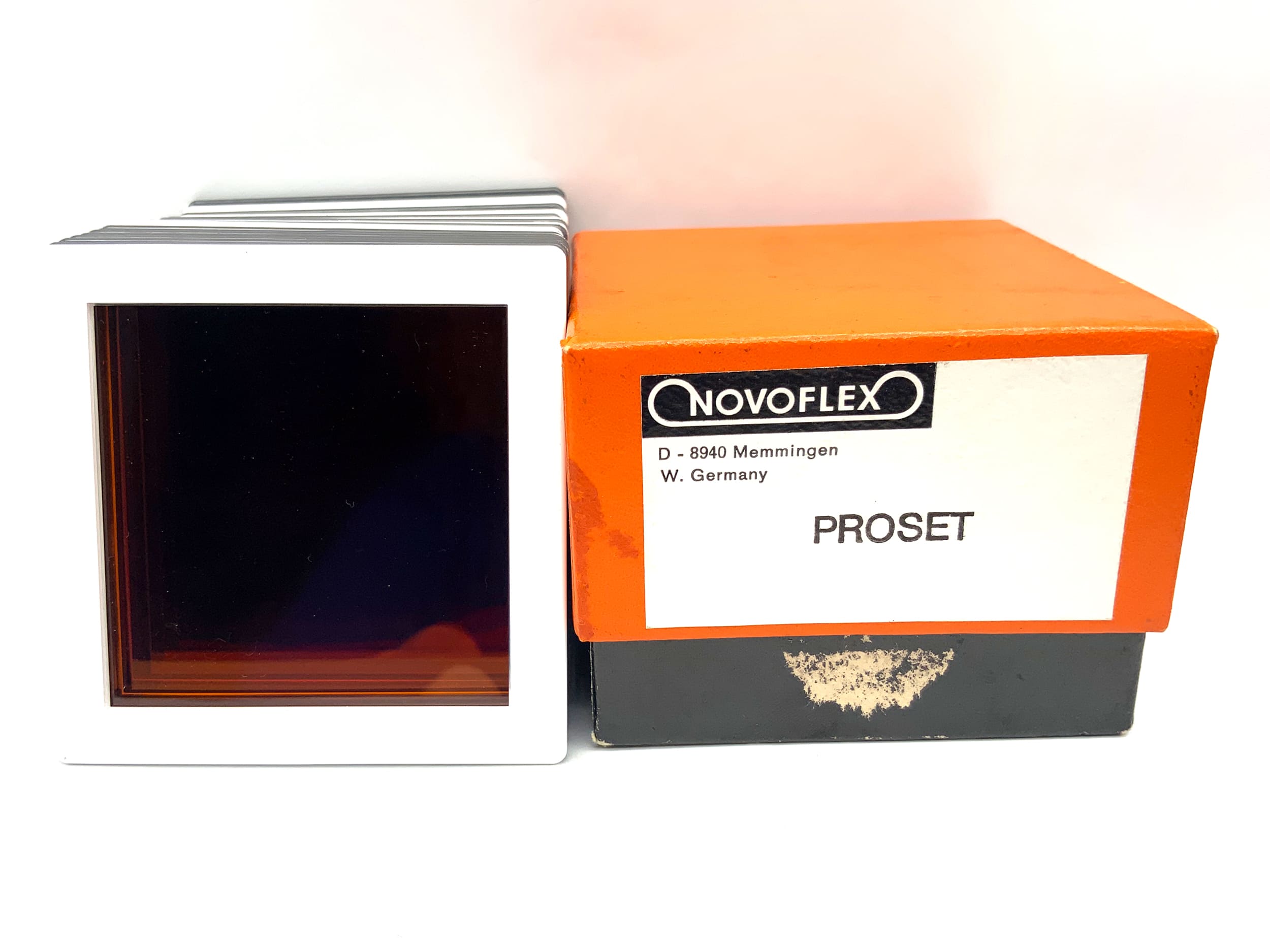 Kit de filtres Novoflex Proset dans son emballage d'origine, filetage circulaire 7x7