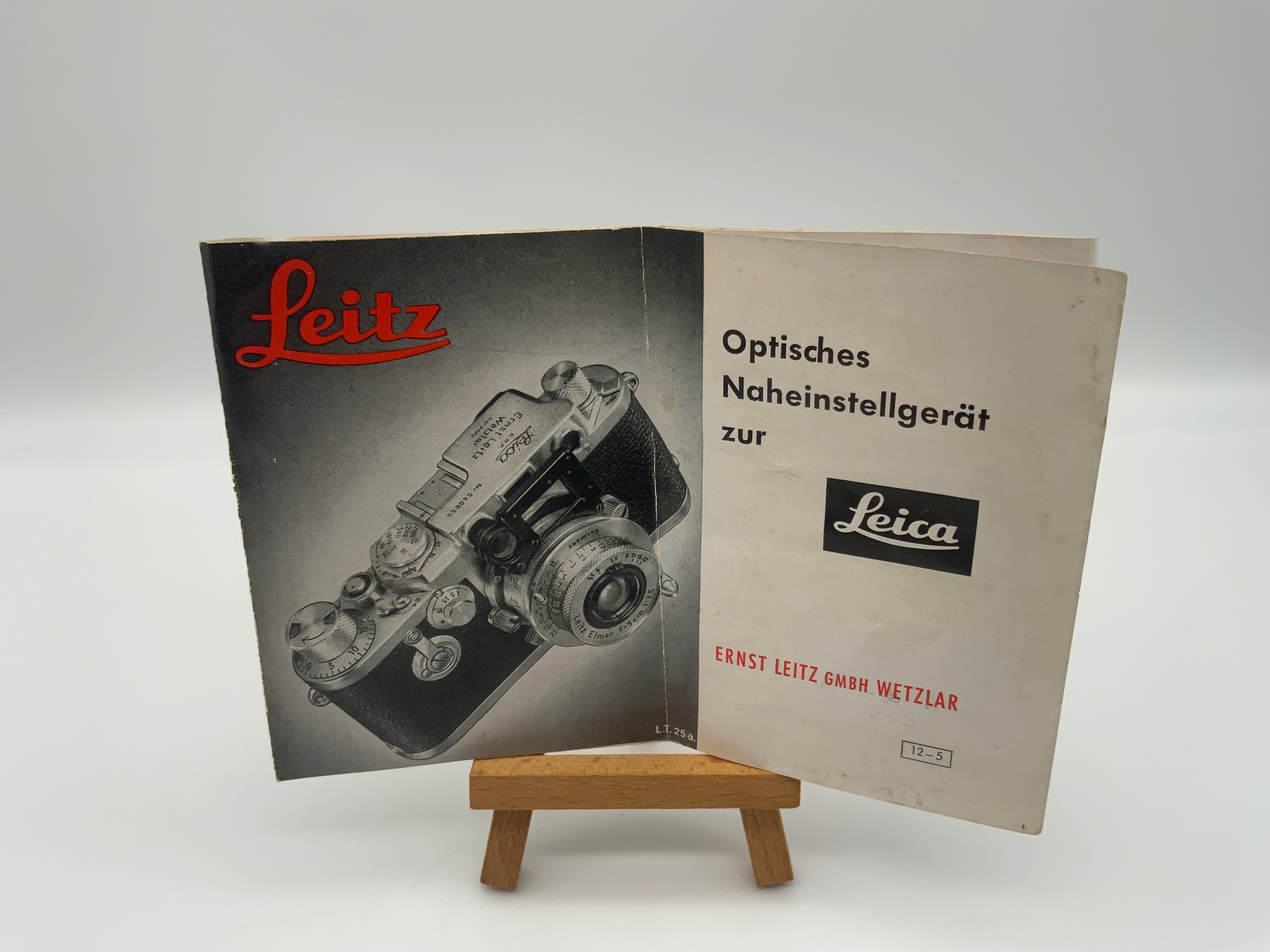 Leica Optical Close-Up Device Leitz 12-5 Operating Instructions German