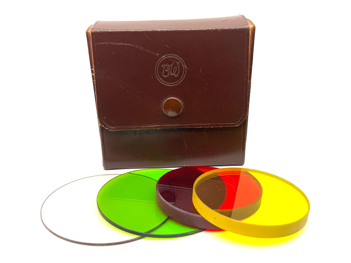 Kit de filtres de couleur B+W en verre : jaune/rouge - 59 mm, vert/rose - 72 mm, filetage pour filtre