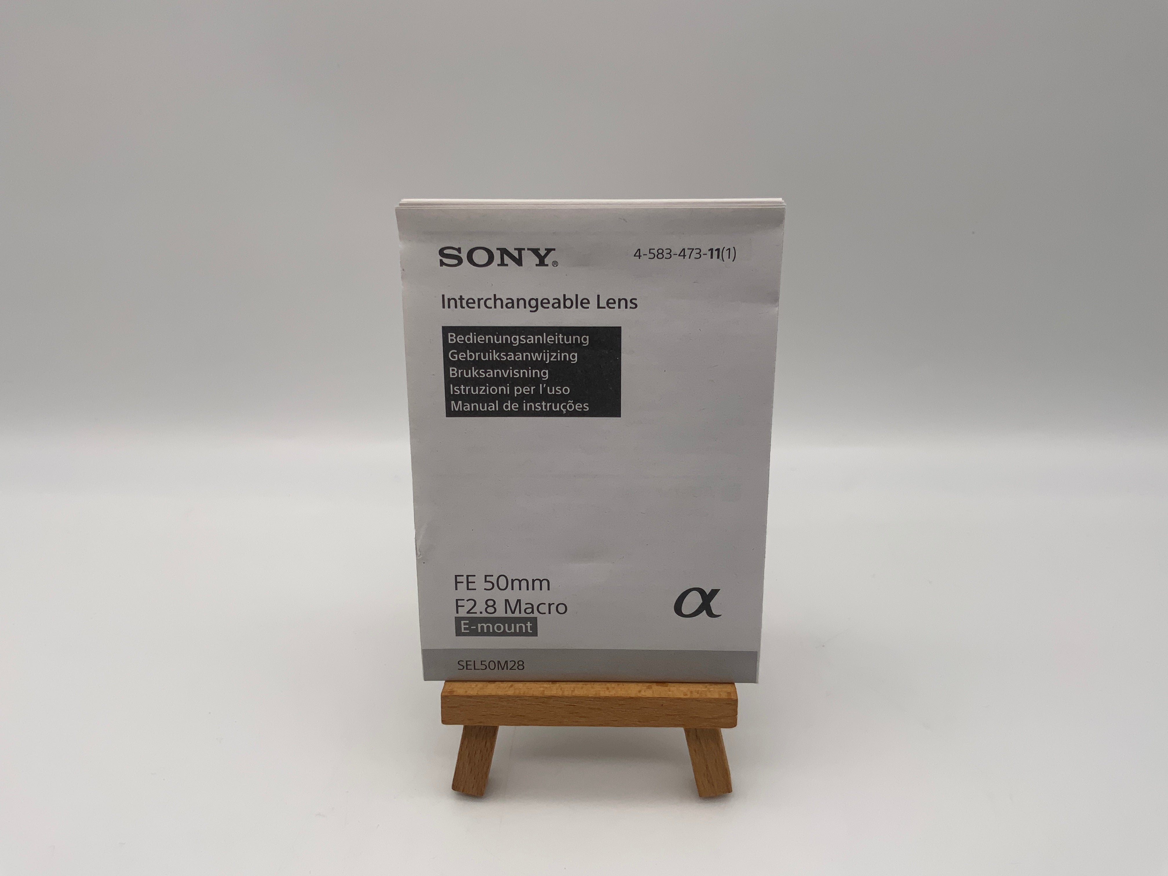 Sony FE 50mm F2.8 Macro alpha User Manual (German)