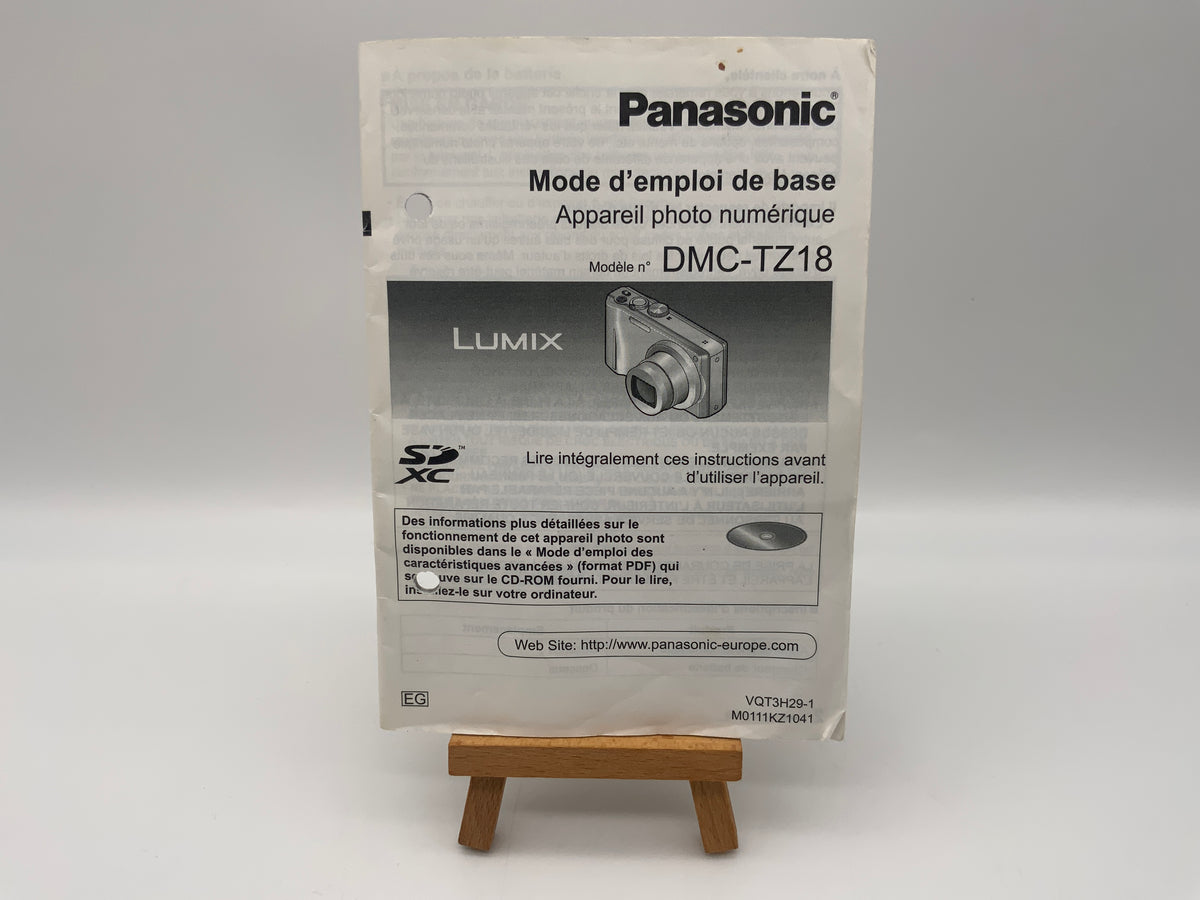 Manuel d'utilisation Panasonic DMC-TZ18 (français)