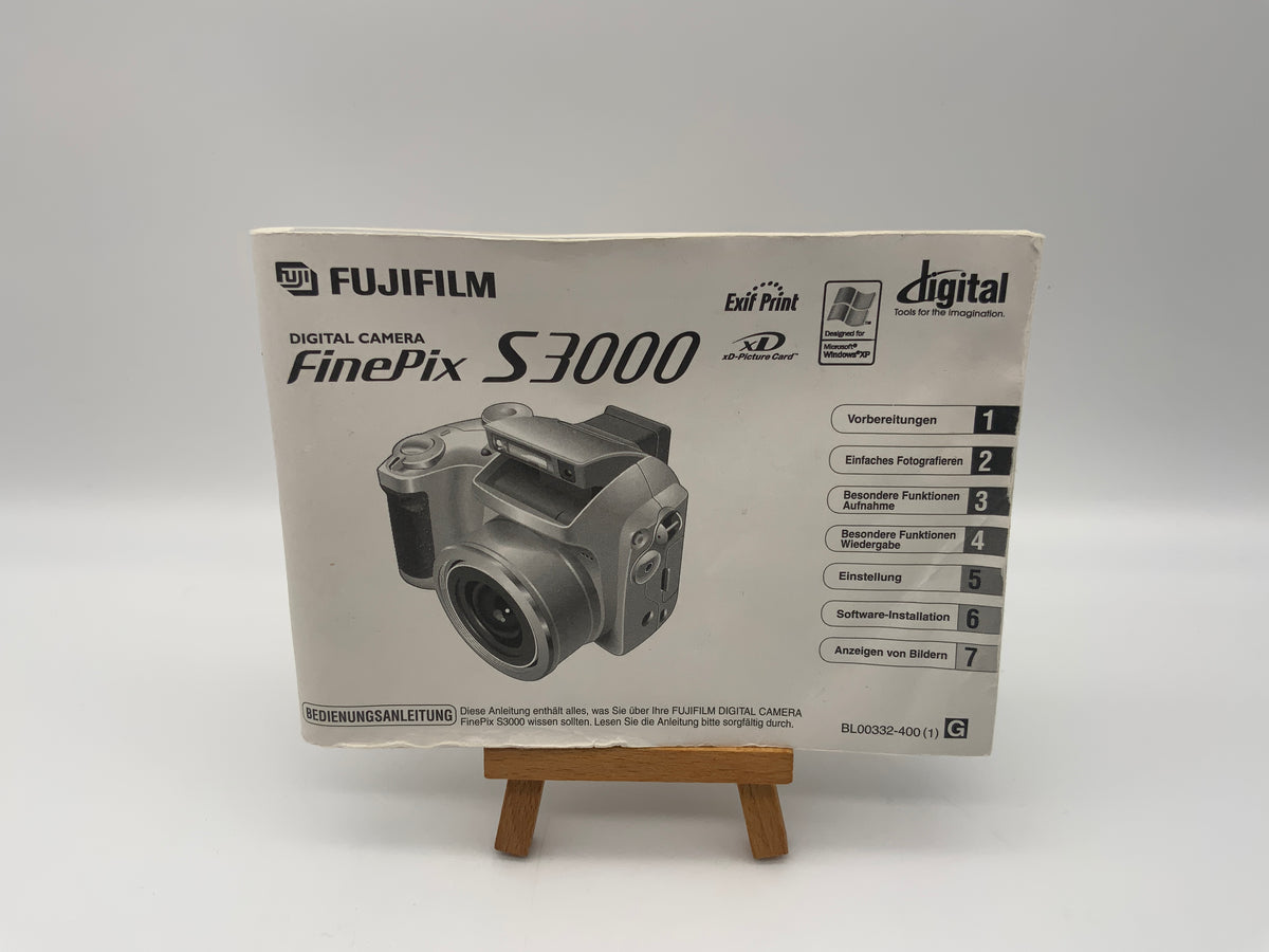 Manuel d'utilisation du Fujifilm FinePix S3000 (allemand)