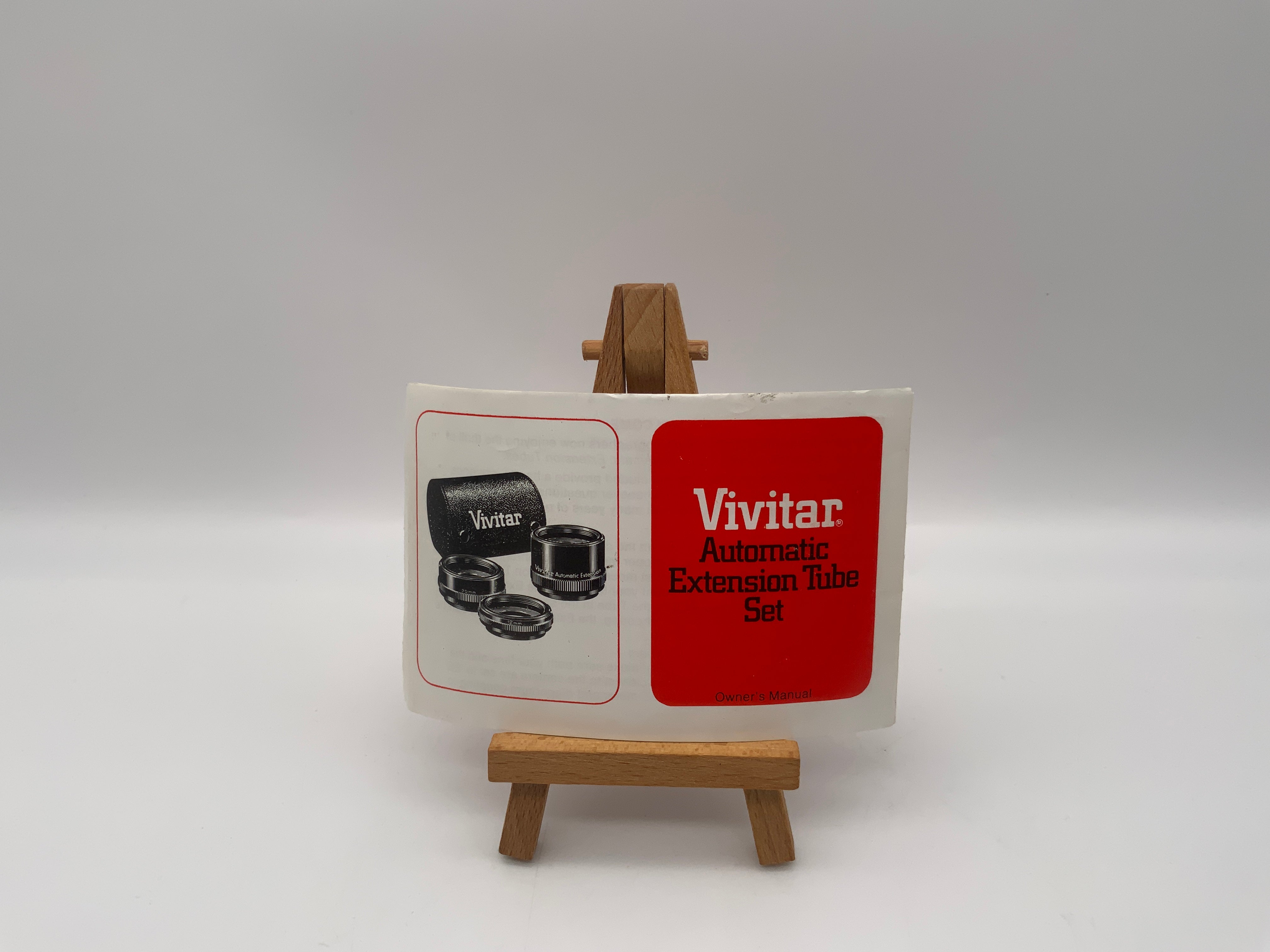 Vivitar Automatic Extension Tube Set User Manual (English)