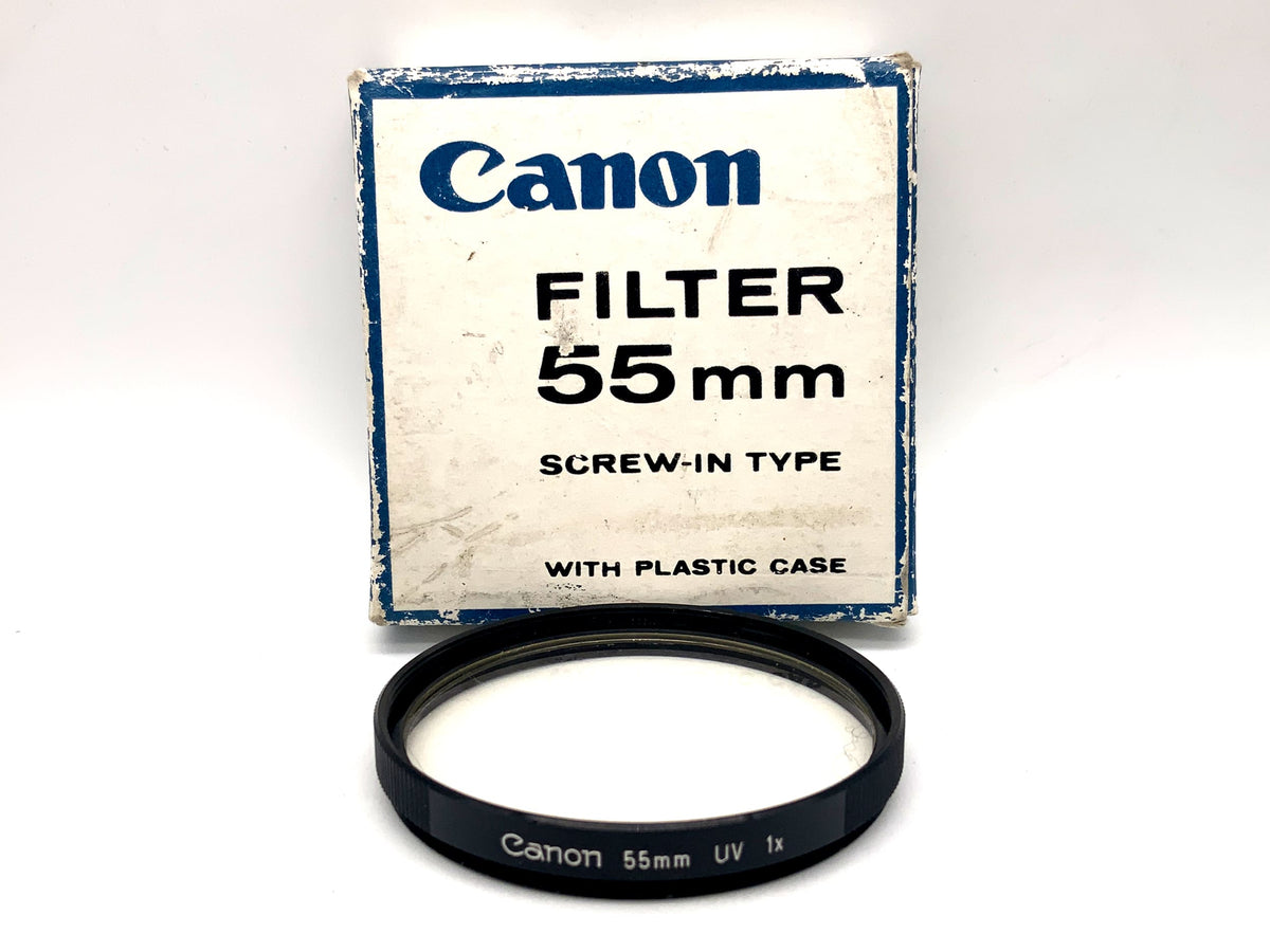 Filtre UV Canon 1x dans son emballage d'origine, filetage circulaire de 55 mm