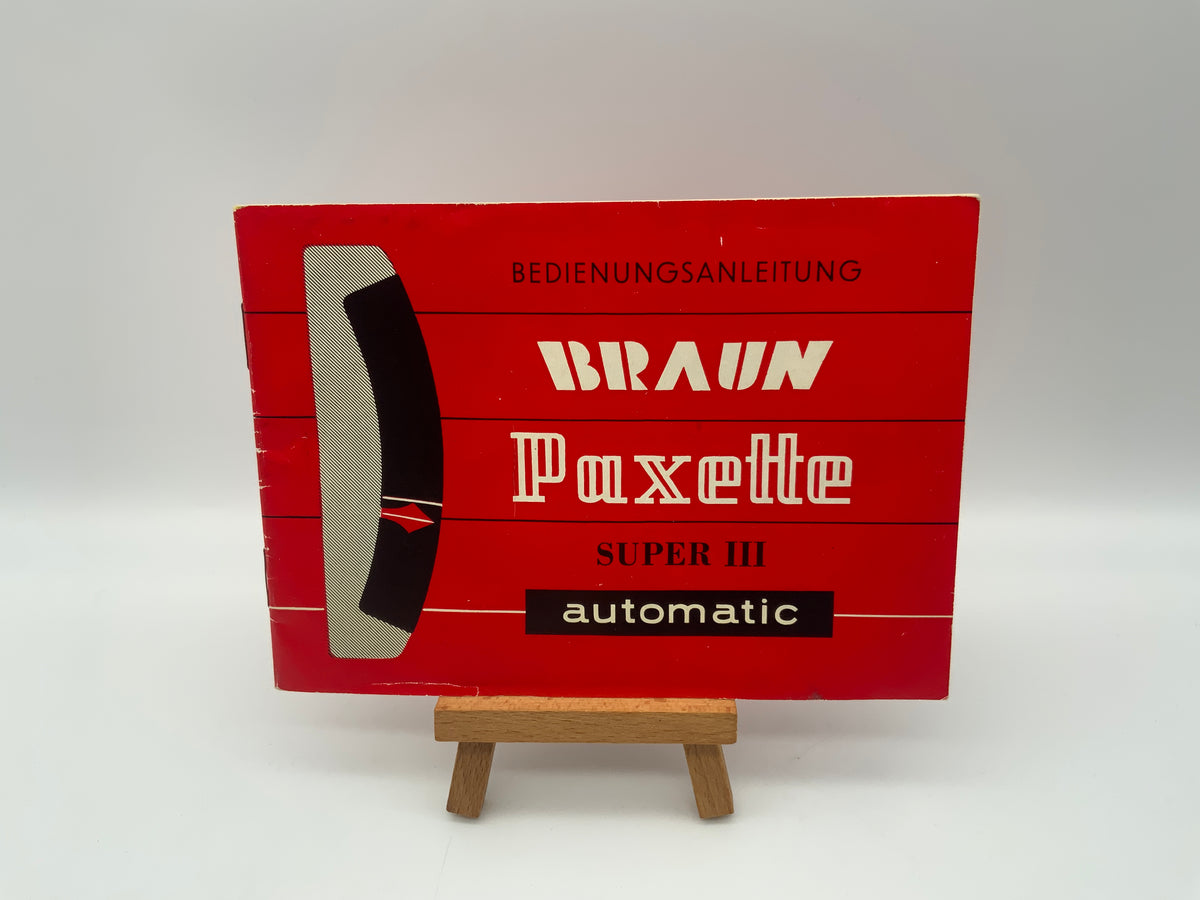 Manuel d'utilisation automatique Braun Paxette Super III (allemand)