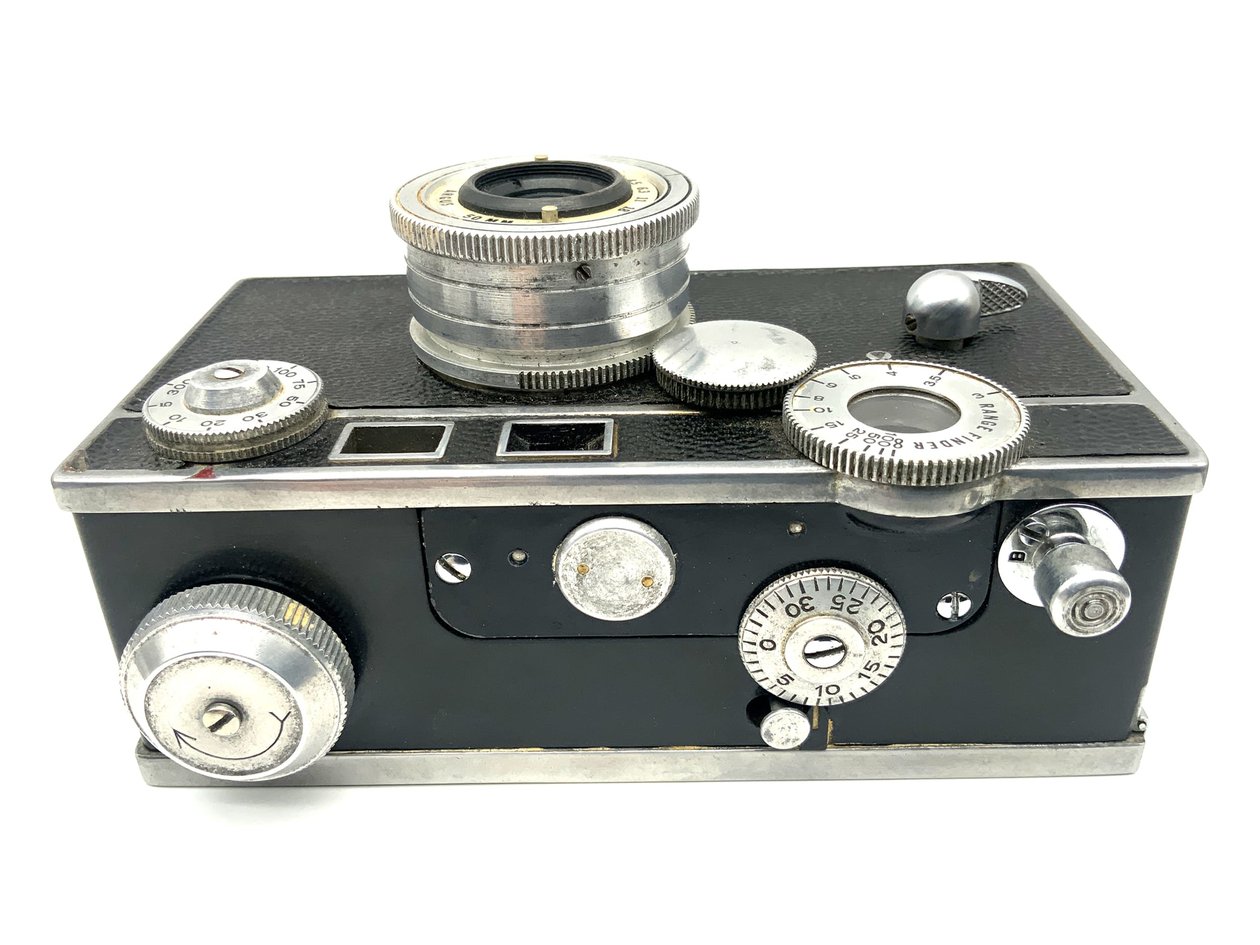 Appareil photo à viseur Argus C3 avec objectif 50 mm f/3.5, appareil photo compact analogique américain de la Seconde Guerre mondiale