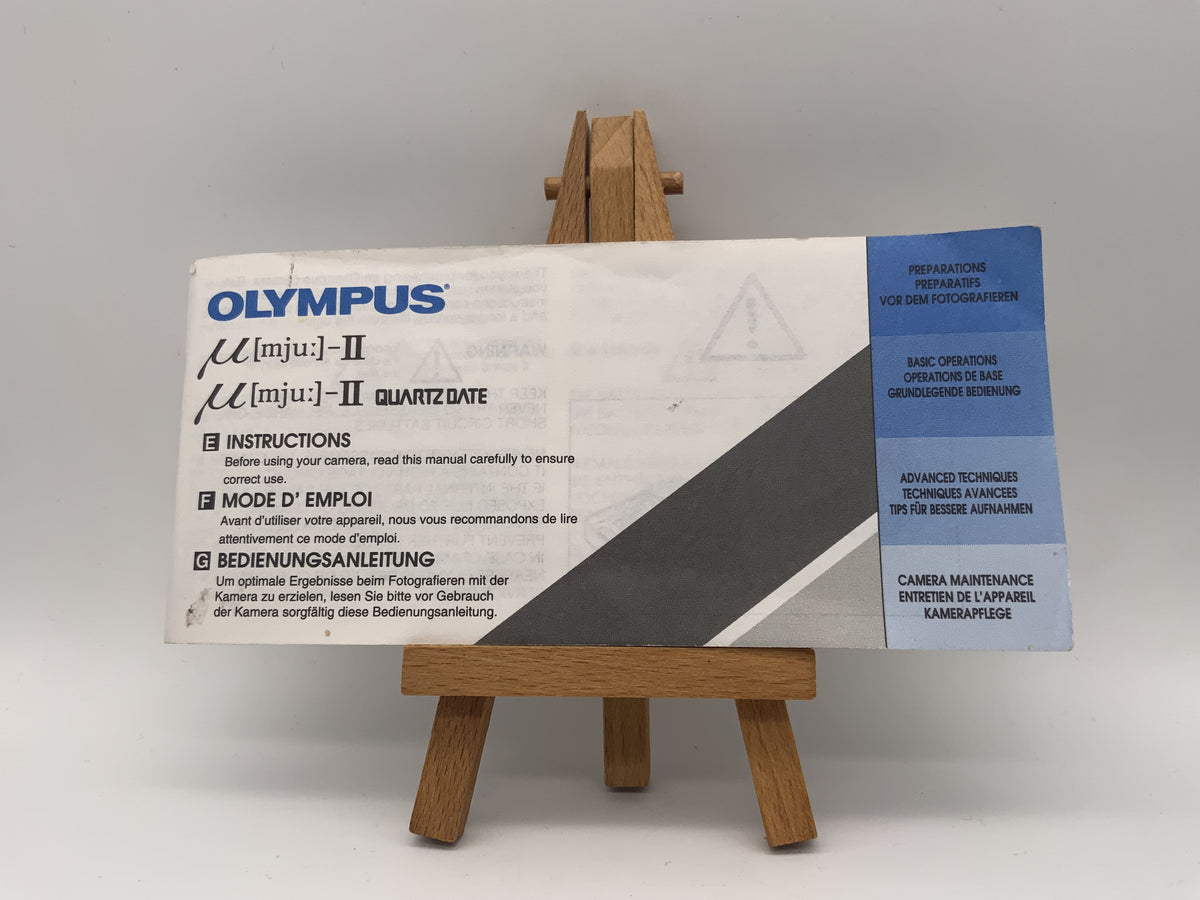 Olympus Mju-II mju-II Quartzdate Bedienungsanleitung Deutsch