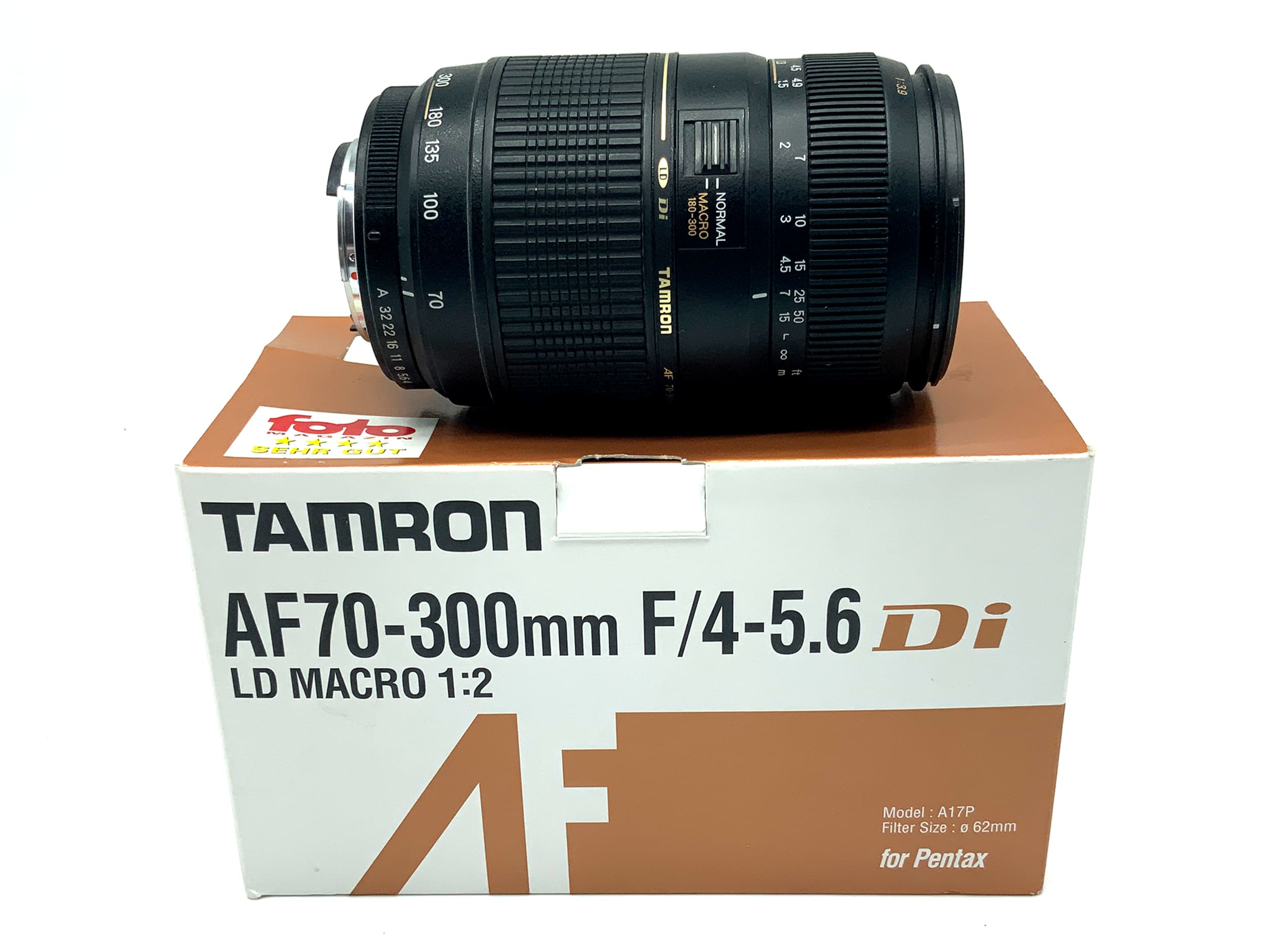 Tamron 70-300mm 1:4-5.6 Lens Di LD Macro 1:2 A17P AF Autofocus (Pentax K-AF)