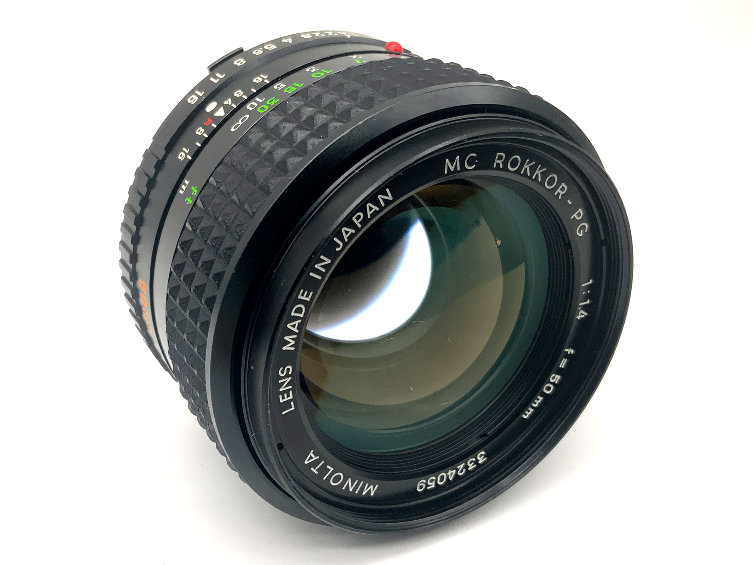 Minolta MC Rokkor-PG 50mm 1:1.4 Objektiv Festbrennweite (Minolta MD)