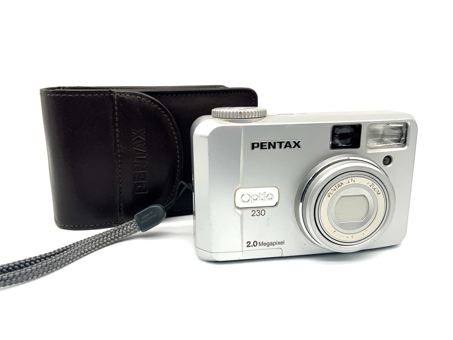 Pentax Optio 230 Point&Shoot mit 5.8-17.4mm mit Tasche Analogkamera