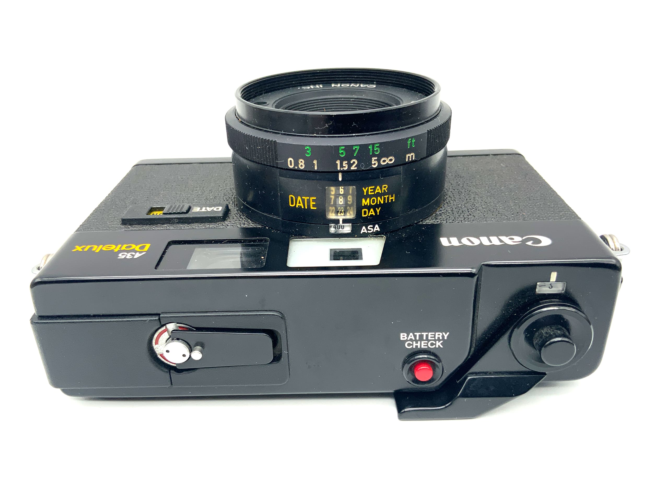 Appareil photo télémétrique Canon A35 Datelux avec objectif 40 mm f/2.8, appareil photo compact analogique