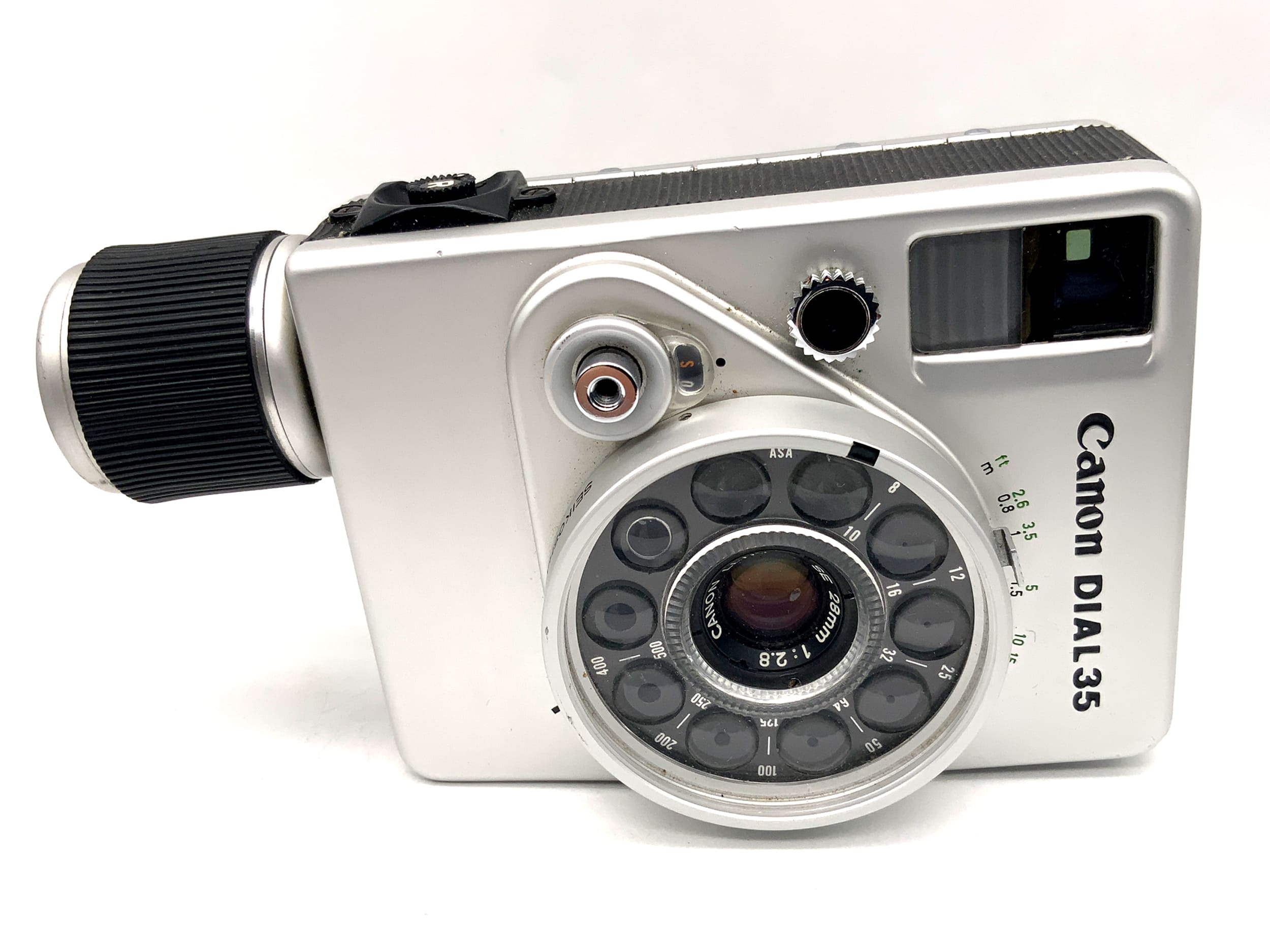 Appareil photo Canon Dial 35 à visée directe avec objectif SE28mm 1:2.8 demi-format, appareil photo argentique