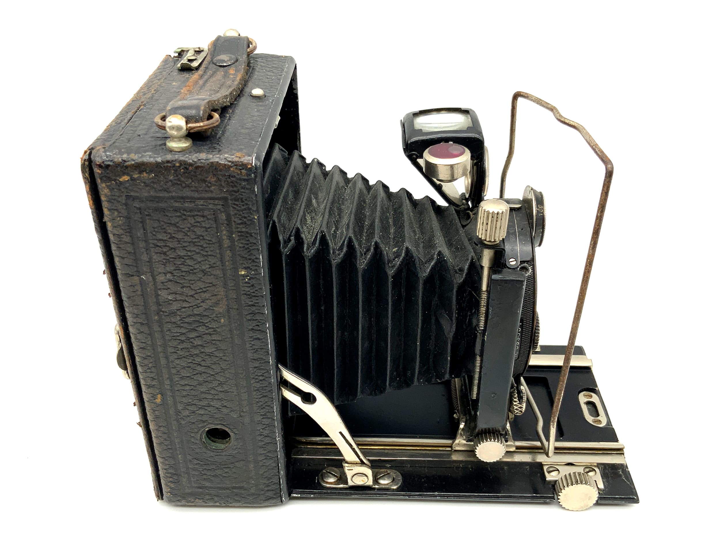 Appareil photo à plaques avec objectif double anastigmat Eurynar 1:4,5 10,5 cm de G. Roenstock Munich
