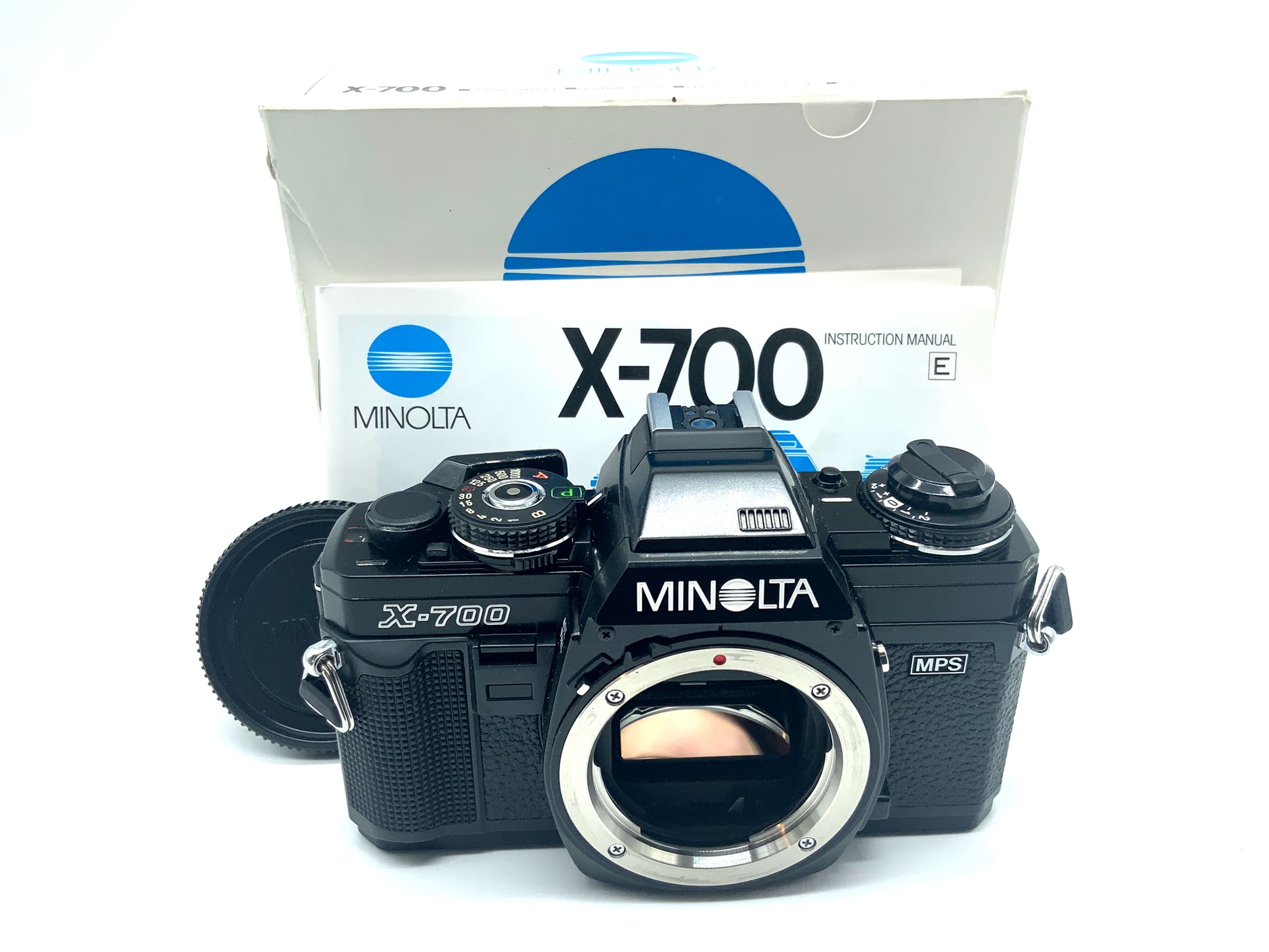 Minolta X-700 Black SLR in OVP Gurt +Anleitung 35mm SLR analog Body (Minolta MD)