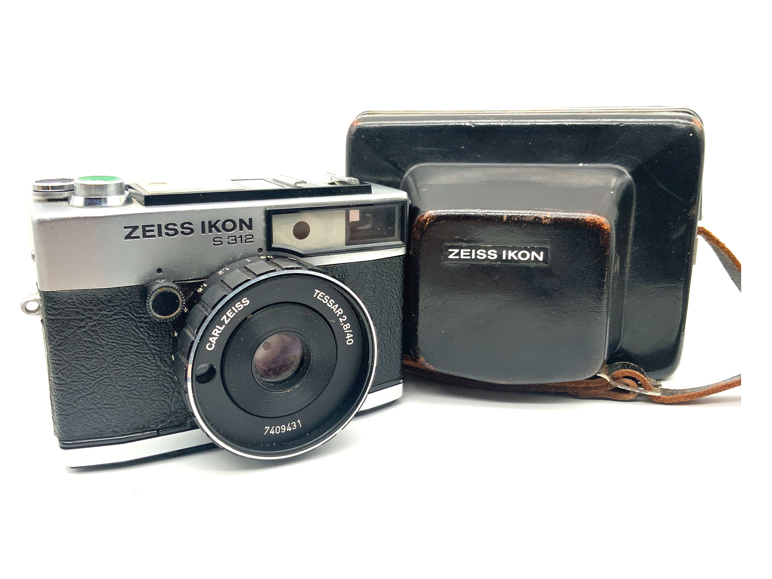 Zeiss Ikon S312 rangefinder camera with Tessar 2.8/40 lens and case, analog camera