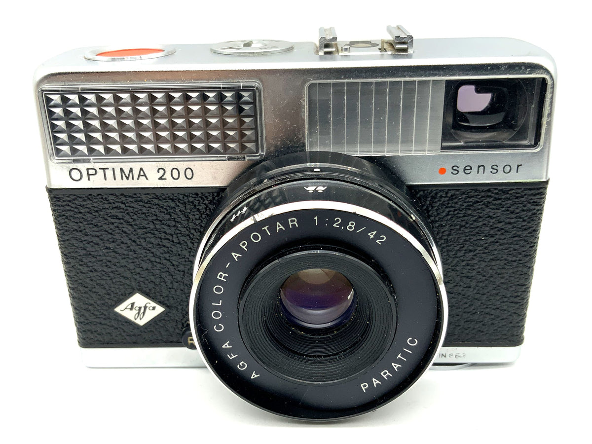 Appareil photo Agfa Optima 200 à visée directe avec objectif Color-Apotar 1:2.8 42 mm Paramatic analogique