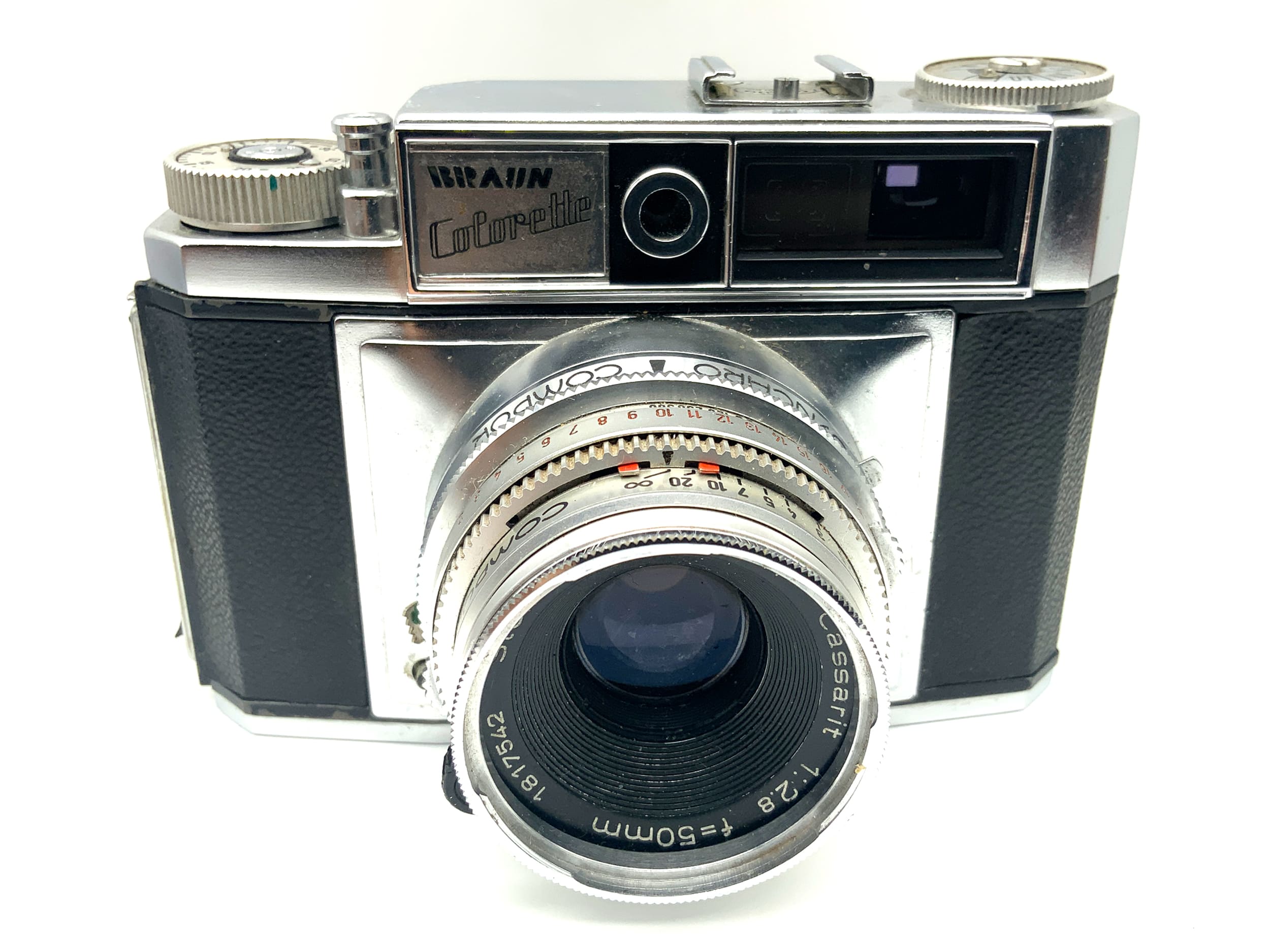 Appareil photo télémétrique Braun Colorette avec objectif Steinheil Cassarit 1:2.8/50mm Synchro Compur