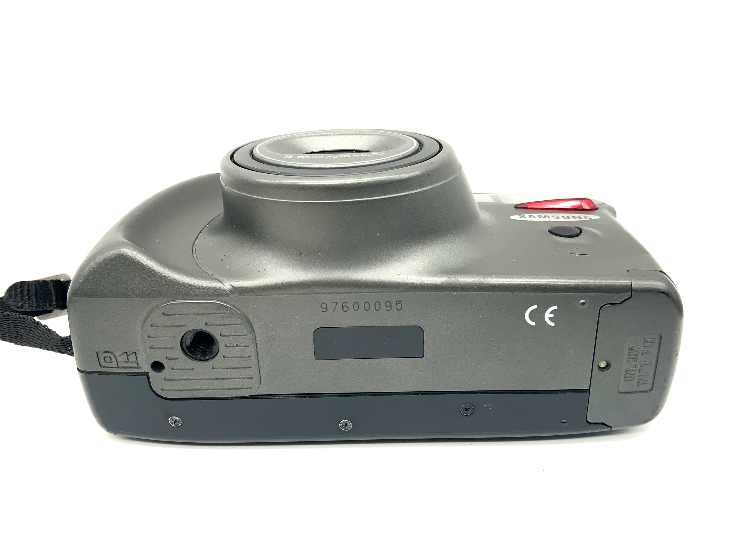 Appareil photo analogique compact Samsung AF Zoom 105s avec objectif macro automatique 38-105 mm