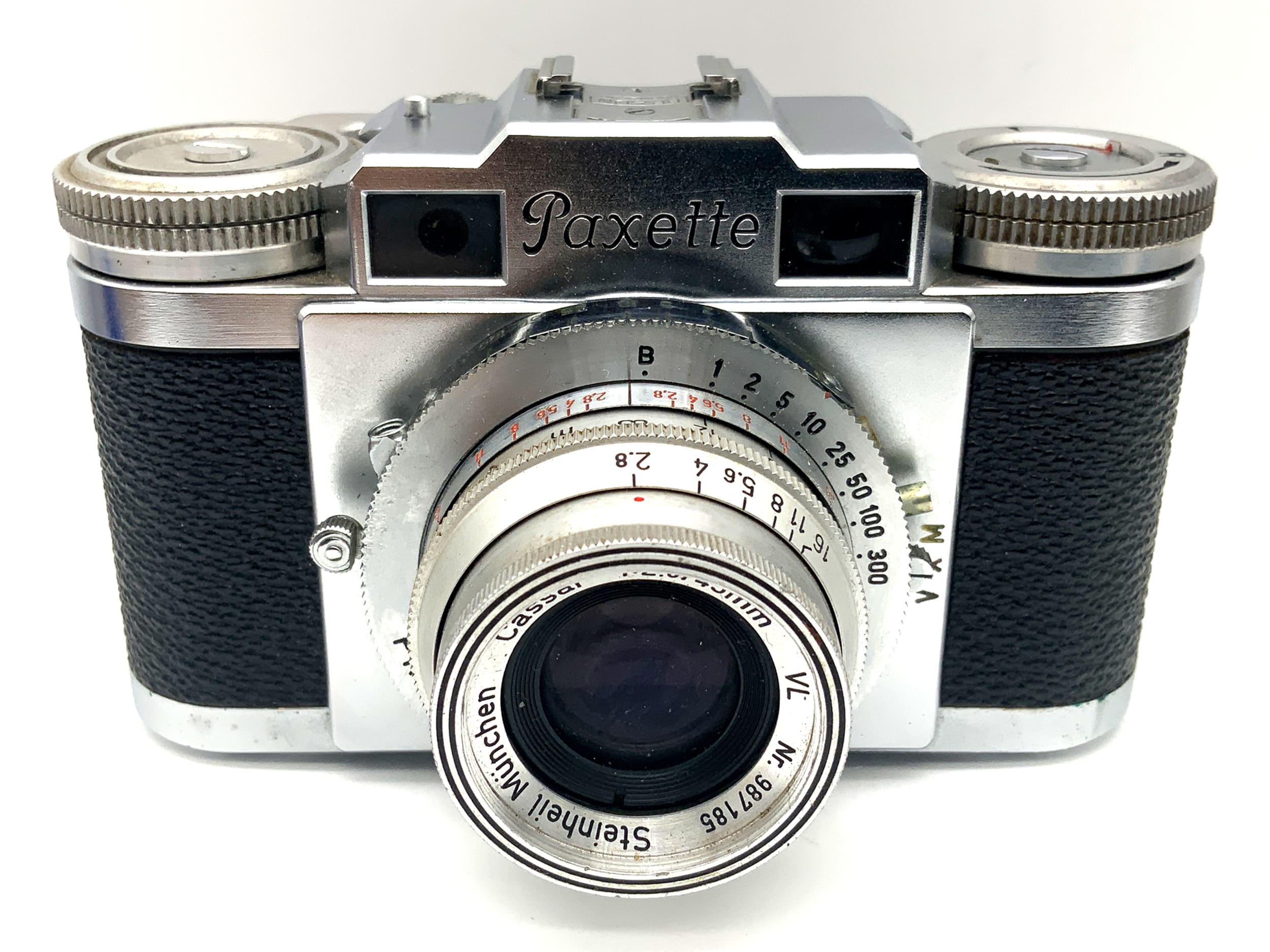 Appareil photo à visée directe Braun Paxette avec objectif Steinheil Cassar 1:2.8/45mm VL Prontor-SVS