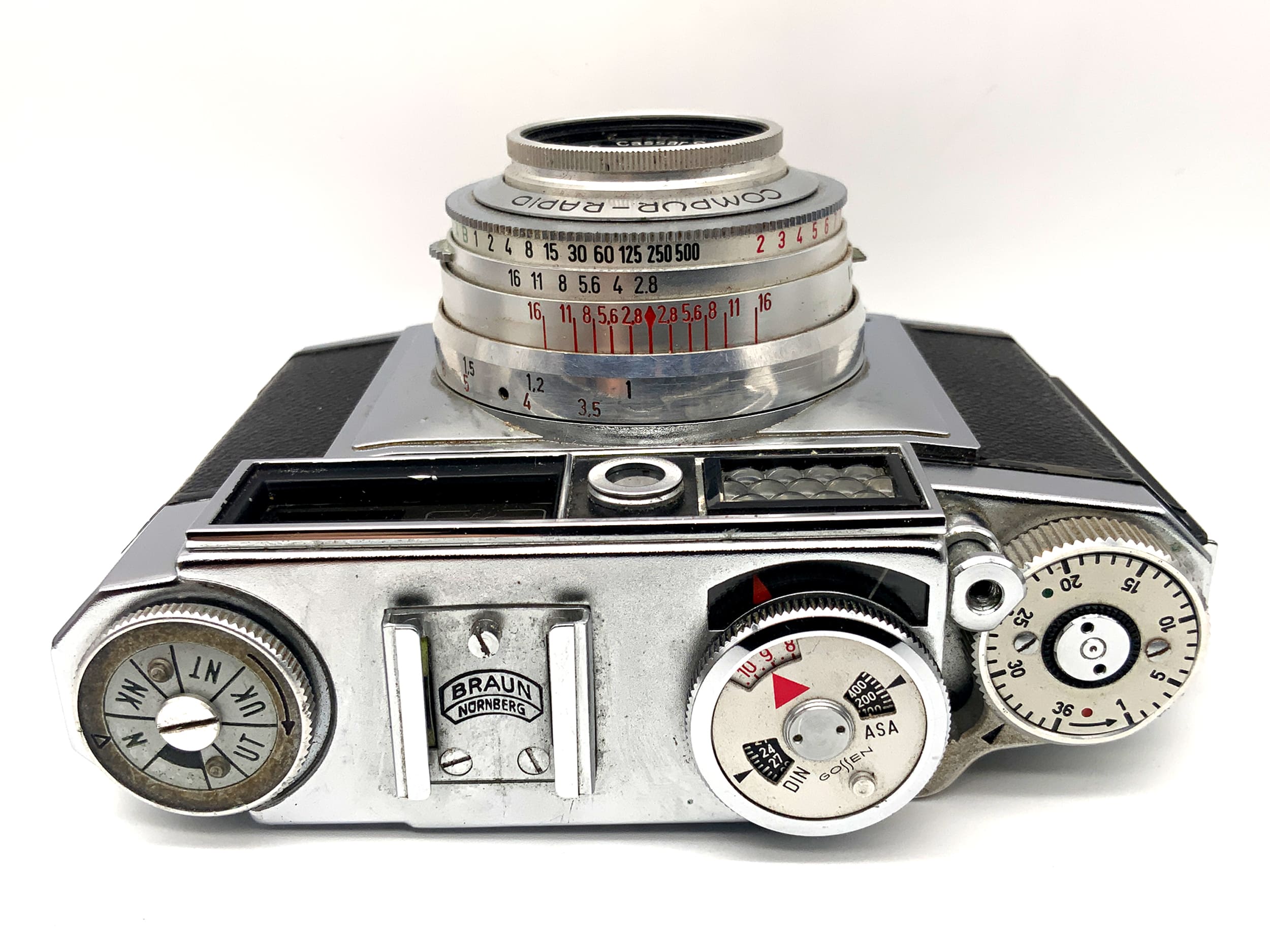 Appareil photo Braun Colorette IBL avec viseur et objectif Steinheil Cassar S 1:2.8/45 Compur-Rapid
