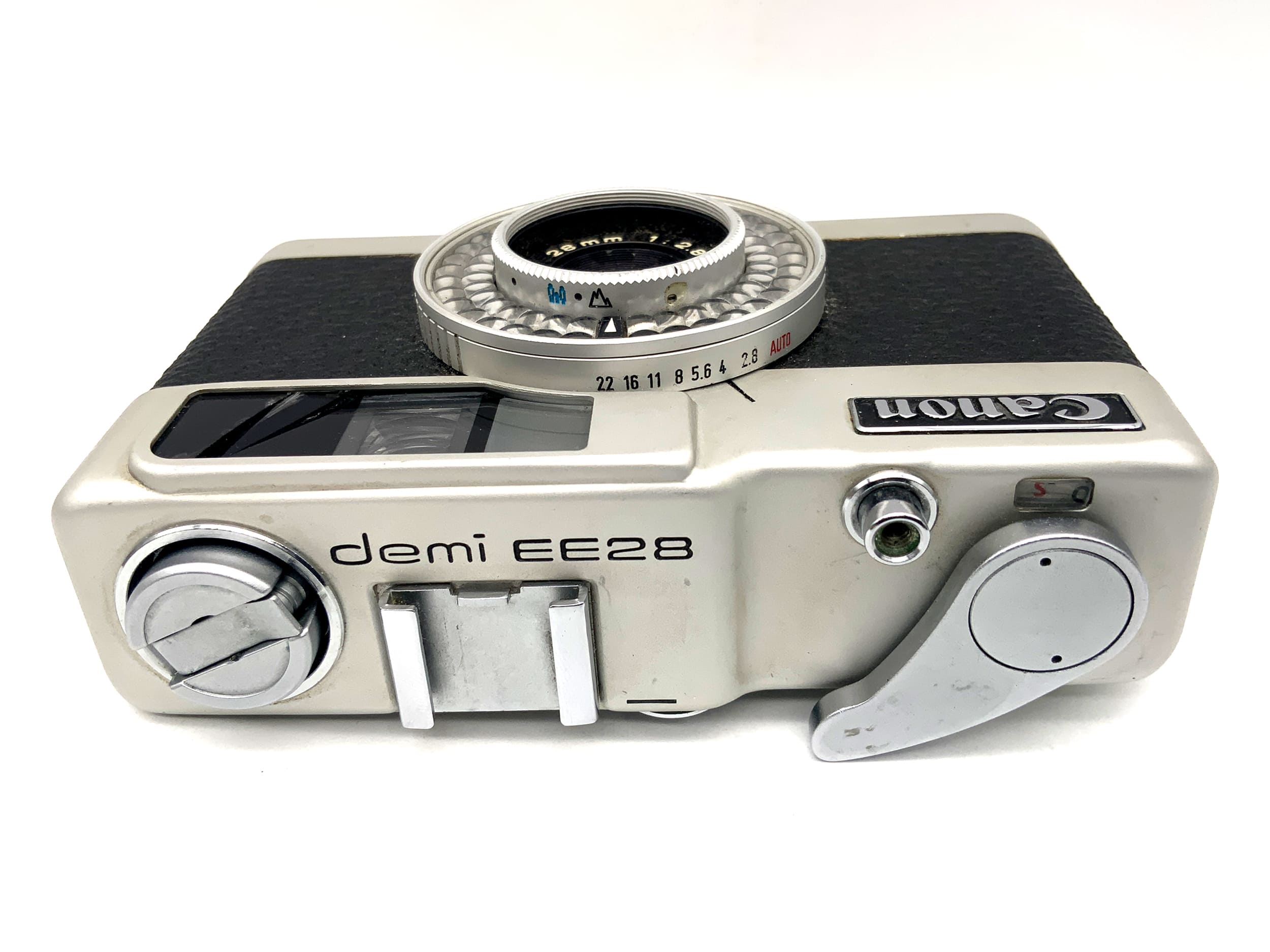 Appareil photo télémétrique Canon Demi EE 28 avec objectif SH 28mm 1:2.8 demi-format (appareil photo analogique)