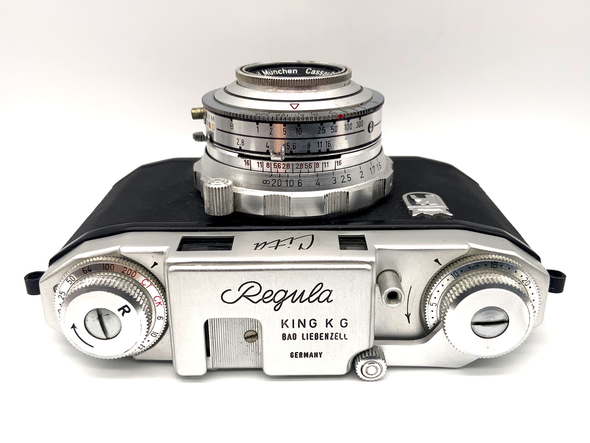 Appareil photo King KG Regula Cita avec viseur et objectif Steinheil Cassar S 1:2.8/45mm Prontor-SVS