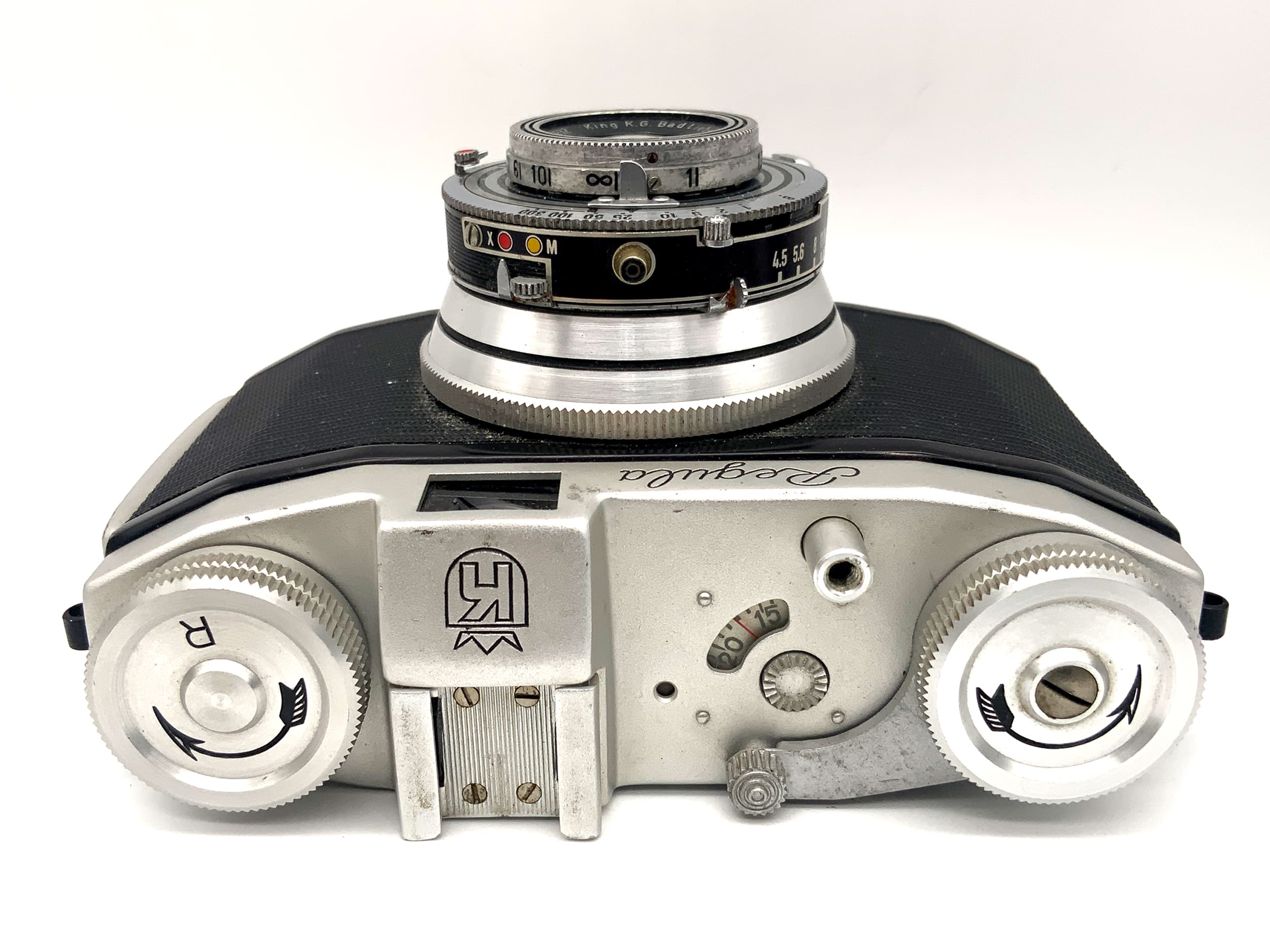 Appareil photo King KG Regula II avec viseur et objectif rouge C Regulon 1:4.5/50 Prontor-SV