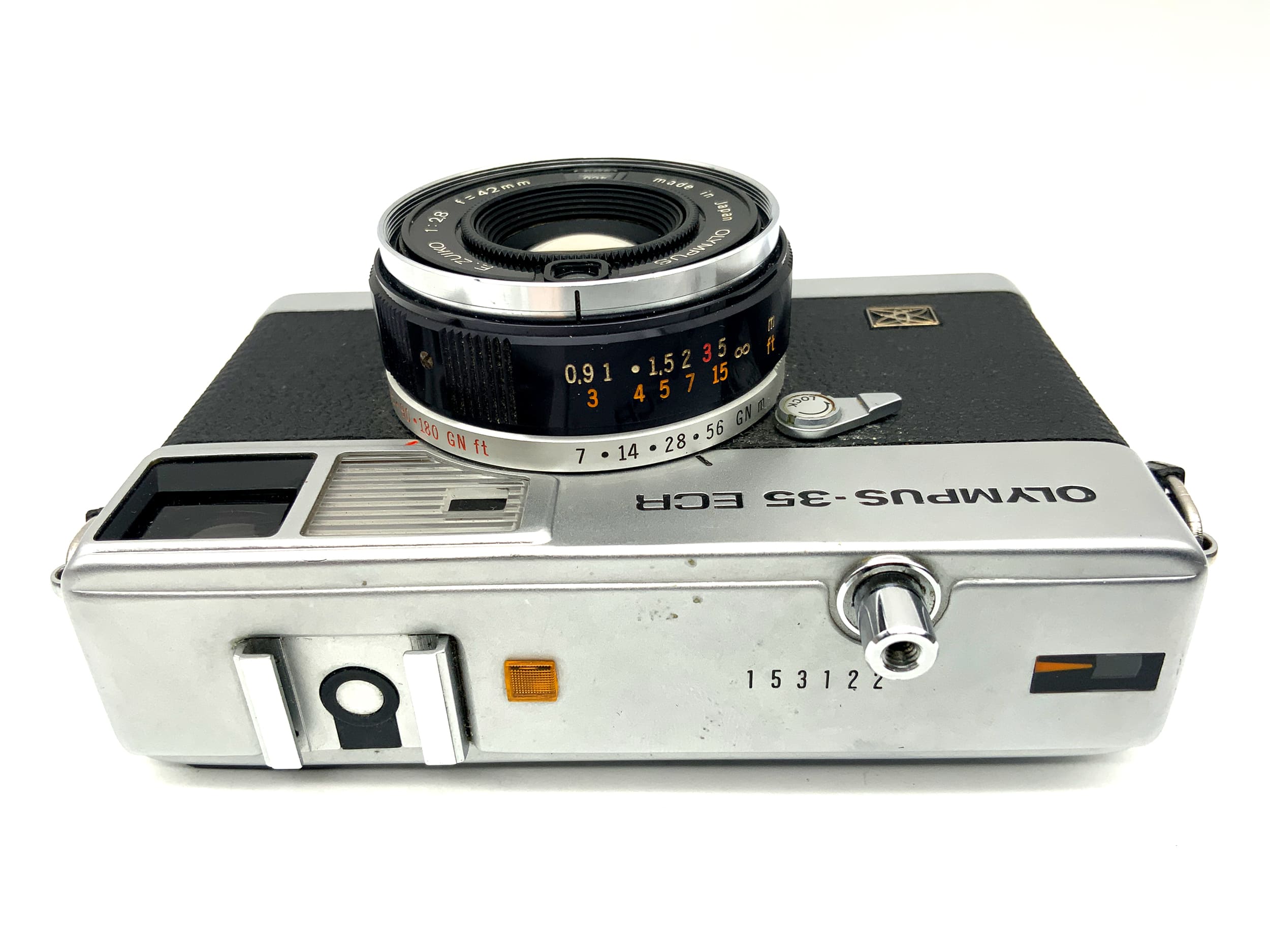 Appareil photo Olympus 35 ECR à visée directe avec objectif E.Zuiko 42 mm 1:2.8 Seiko-ESF analogique