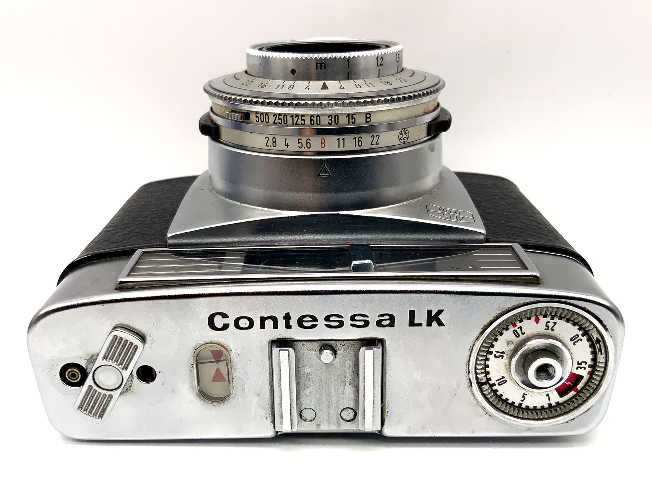 Appareil photo à visée Zeiss Ikon Contessa LK avec objectif Tessar 2.8/50 Pronto-LK (appareil photo analogique)