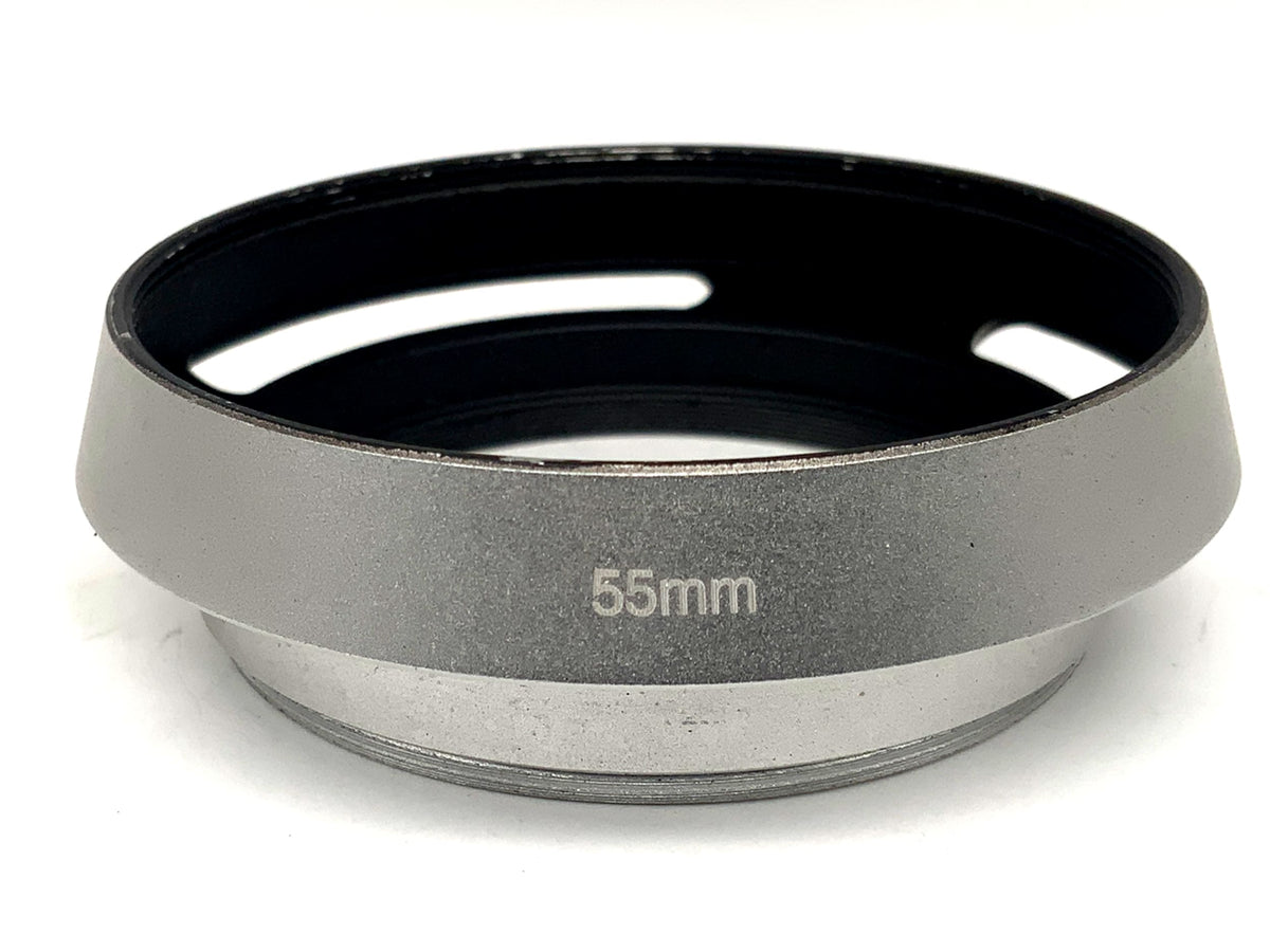 55mm Gegenlichtblende lenshood Sonnenblende silber