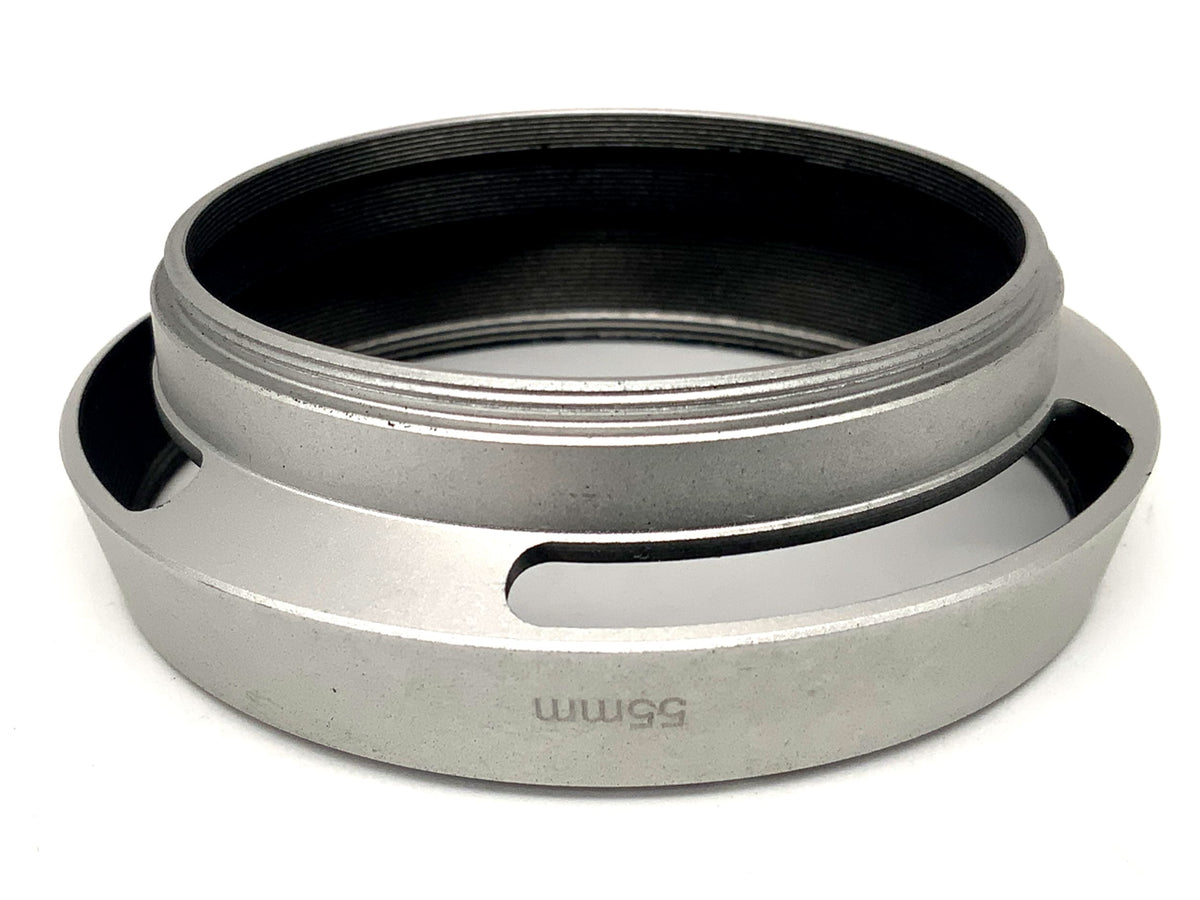 55mm Gegenlichtblende lenshood Sonnenblende silber