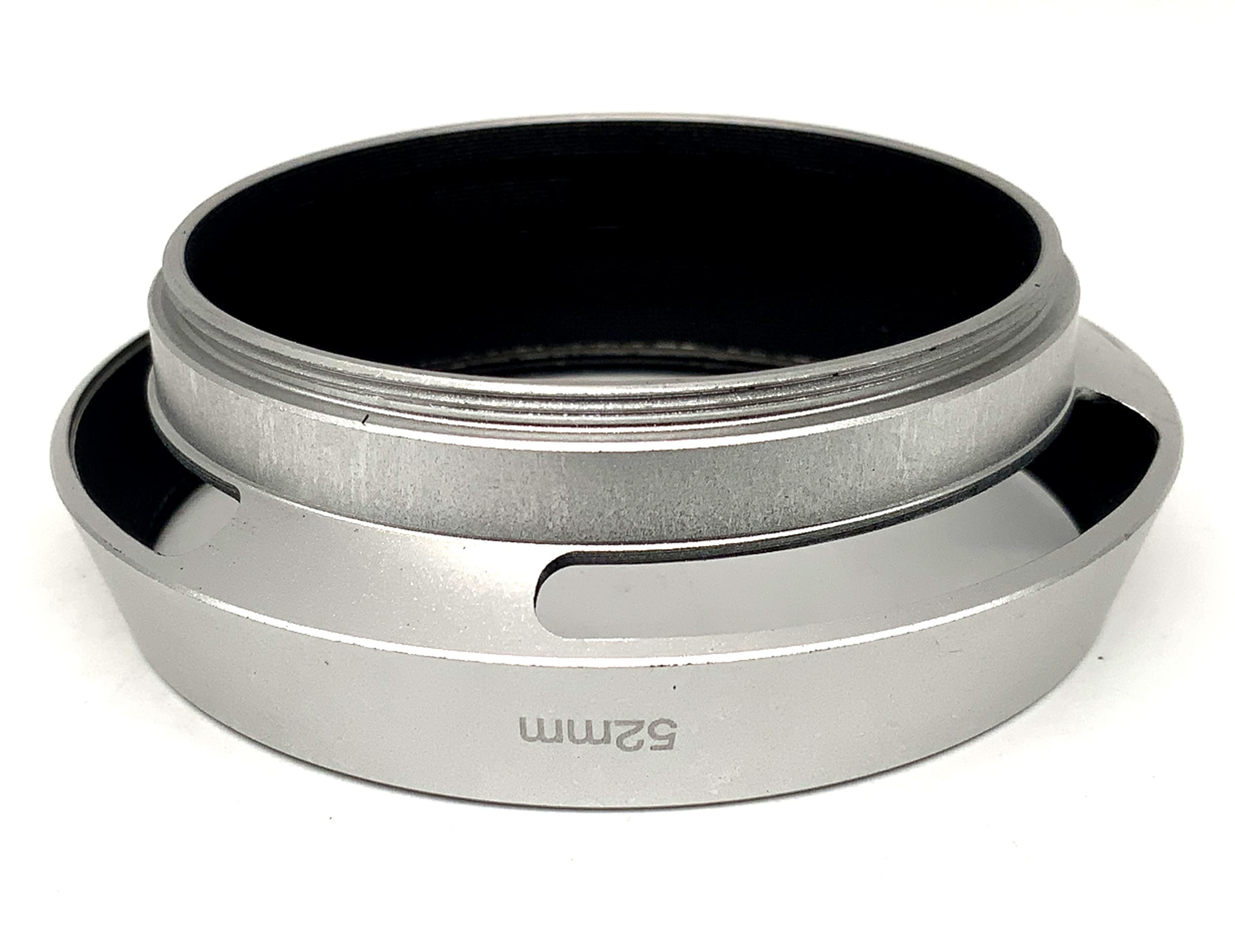 52mm Gegenlichtblende lenshood Sonnenblende silber