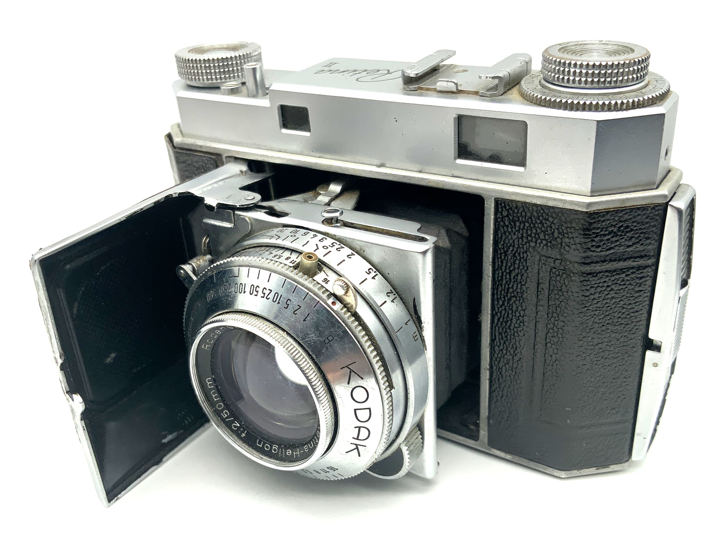 Appareil photo pliant Kodak Retina II avec objectif Rodenstock Retina-Heligon 50 mm f/2 Compur-Rapid