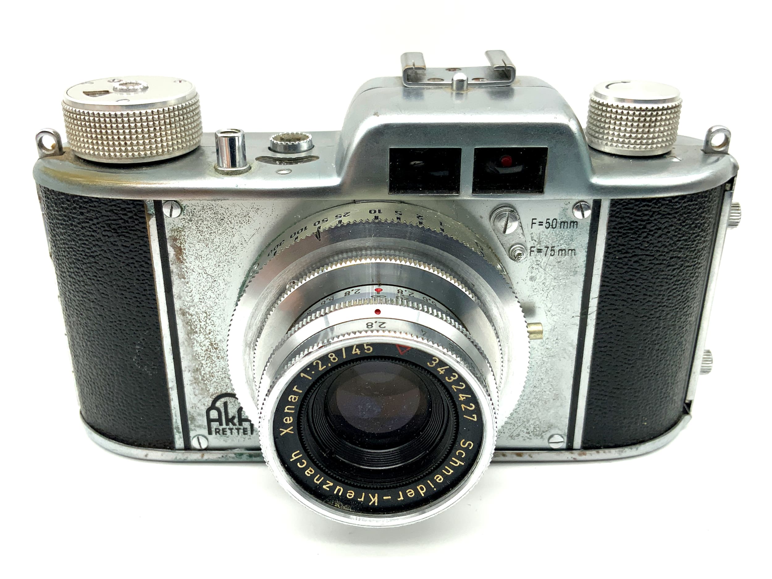 AkA Rette viewfinder camera with Xenar 1:2.8/45 Akarette Prontor-S analog camera