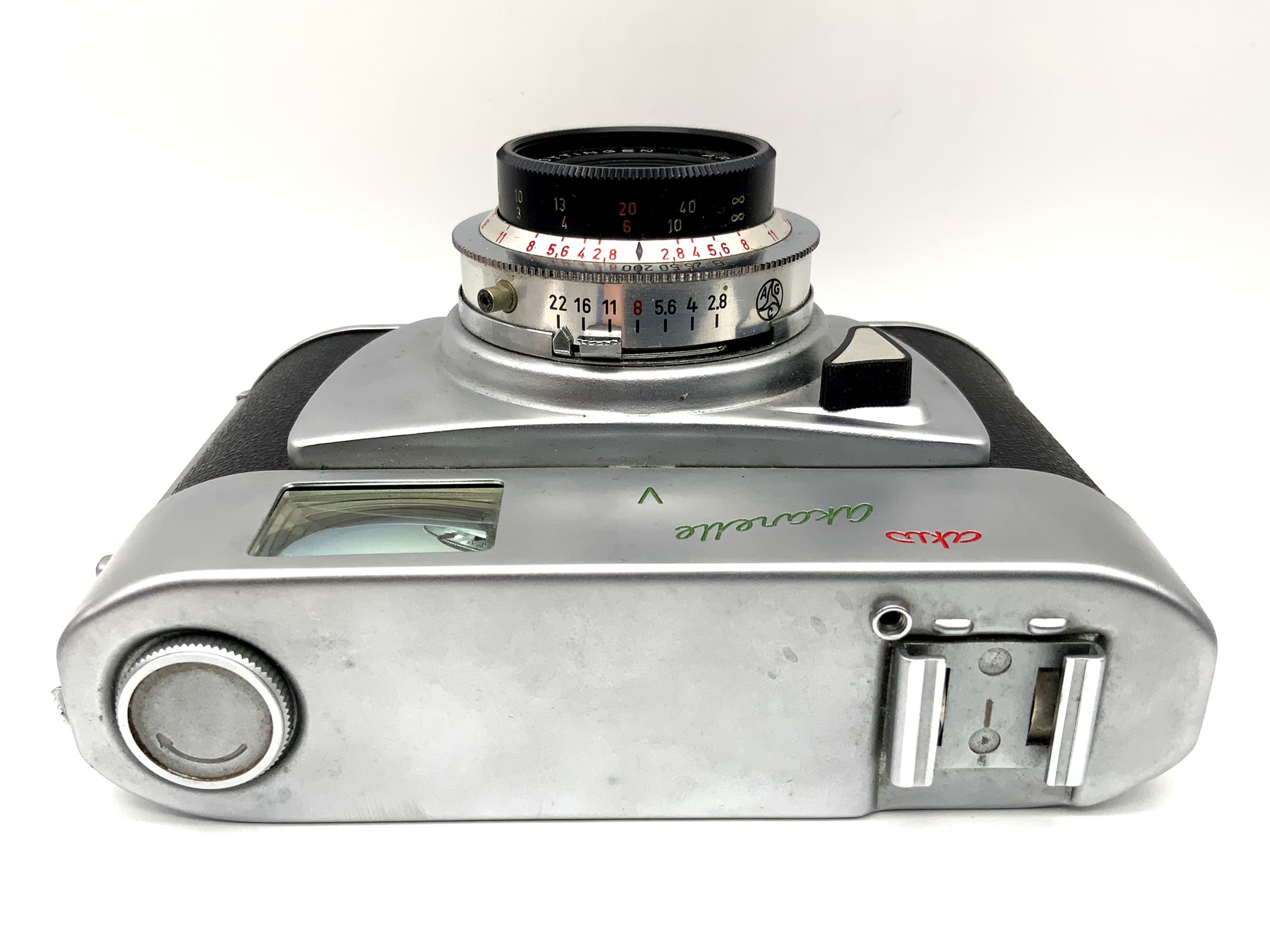 Appareil photo à viseur AKW akarette V avec objectif analogique Arettar 1:2.8/45 Vario