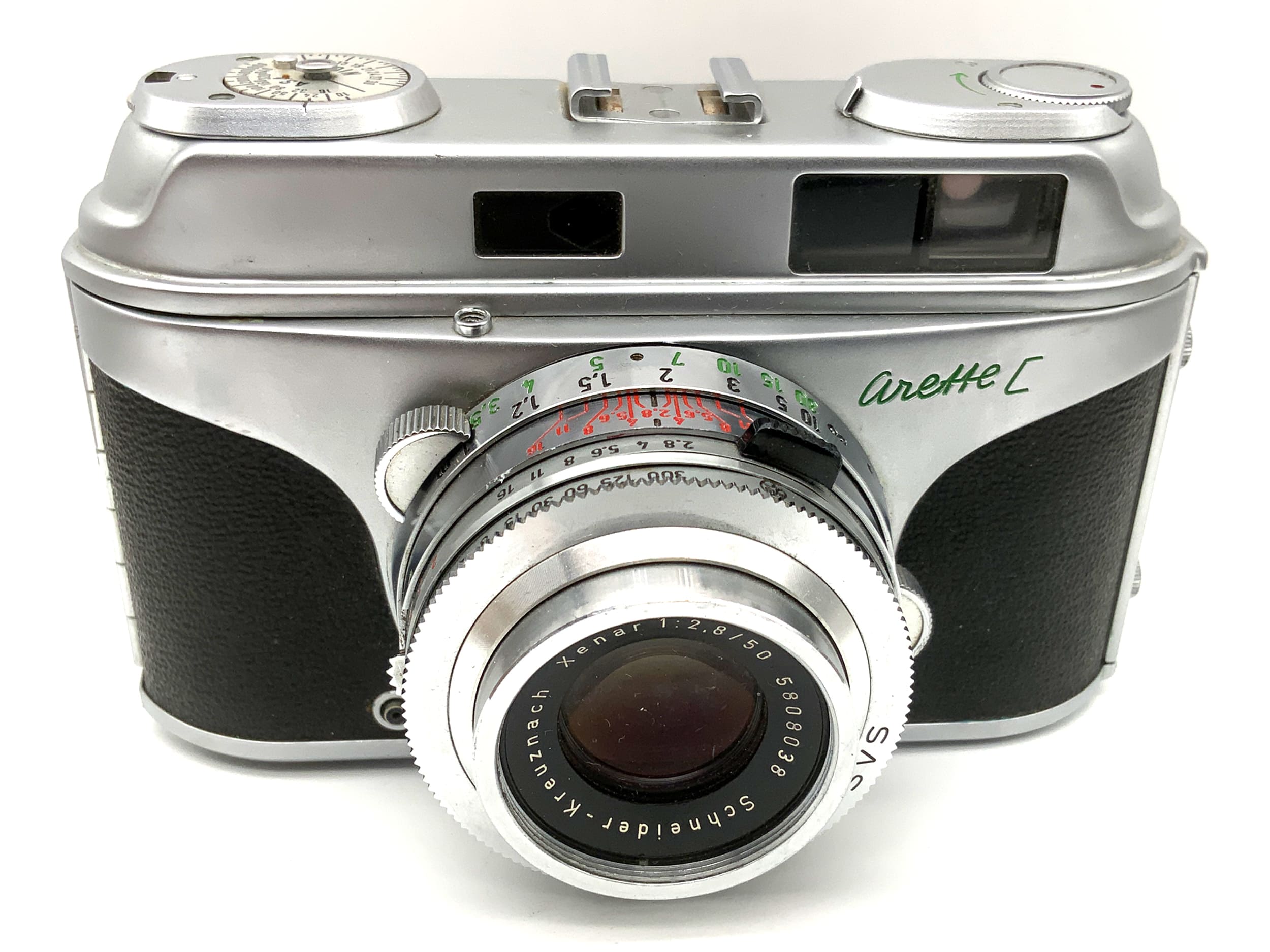 Appareil photo à viseur AkA Arette C avec objectif Xenar 1:2.8/50 Prontor-SVS analogique