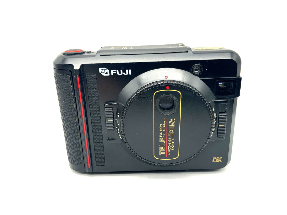 Appareil photo compact Fuji TW-3 avec objectif demi-format Fujinon Tele 69 mm f/8 et grand angle 23 mm f/8