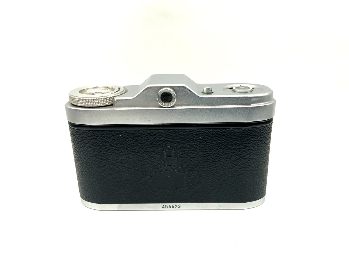 Appareil photo Pentacon Taxona à visée directe avec objectif Novar Anastigmat 35 mm f/3,5 rouge V Vebur