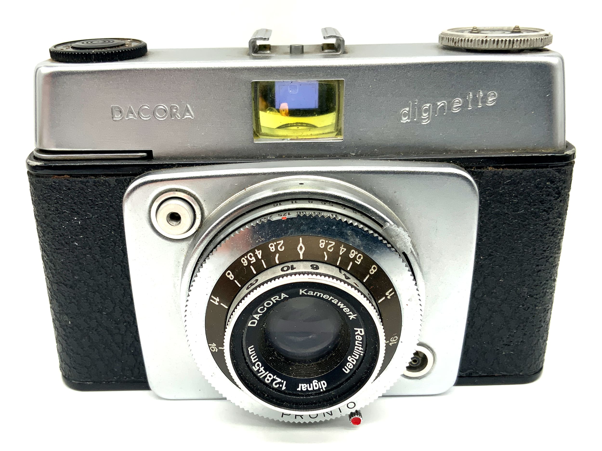 Dacora Dignette Sucherkamera mit dignar 1:2.8/45mm Pronto Analogkamera