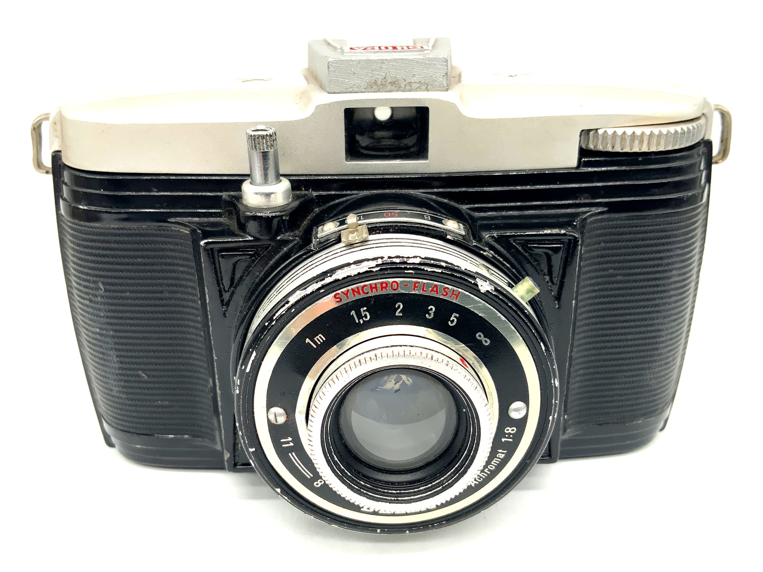 Bilora Bella Sucherkamera mit Achromat 1:8 Synchro Flash Analogkamera