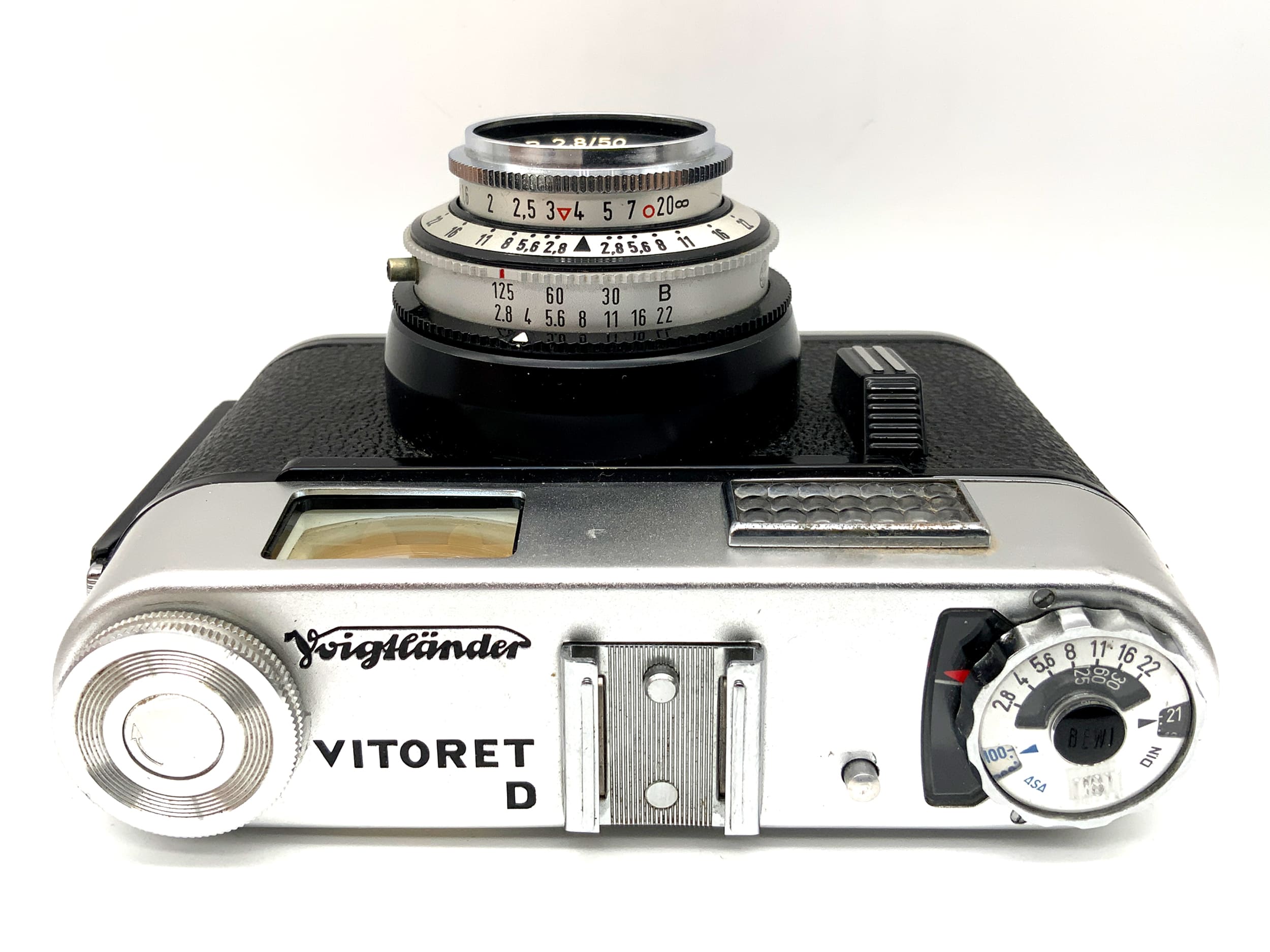 Caméra à viseur Voigtländer Vitoret D avec caméra analogique Lanthar 2.8/50 Prontor 125