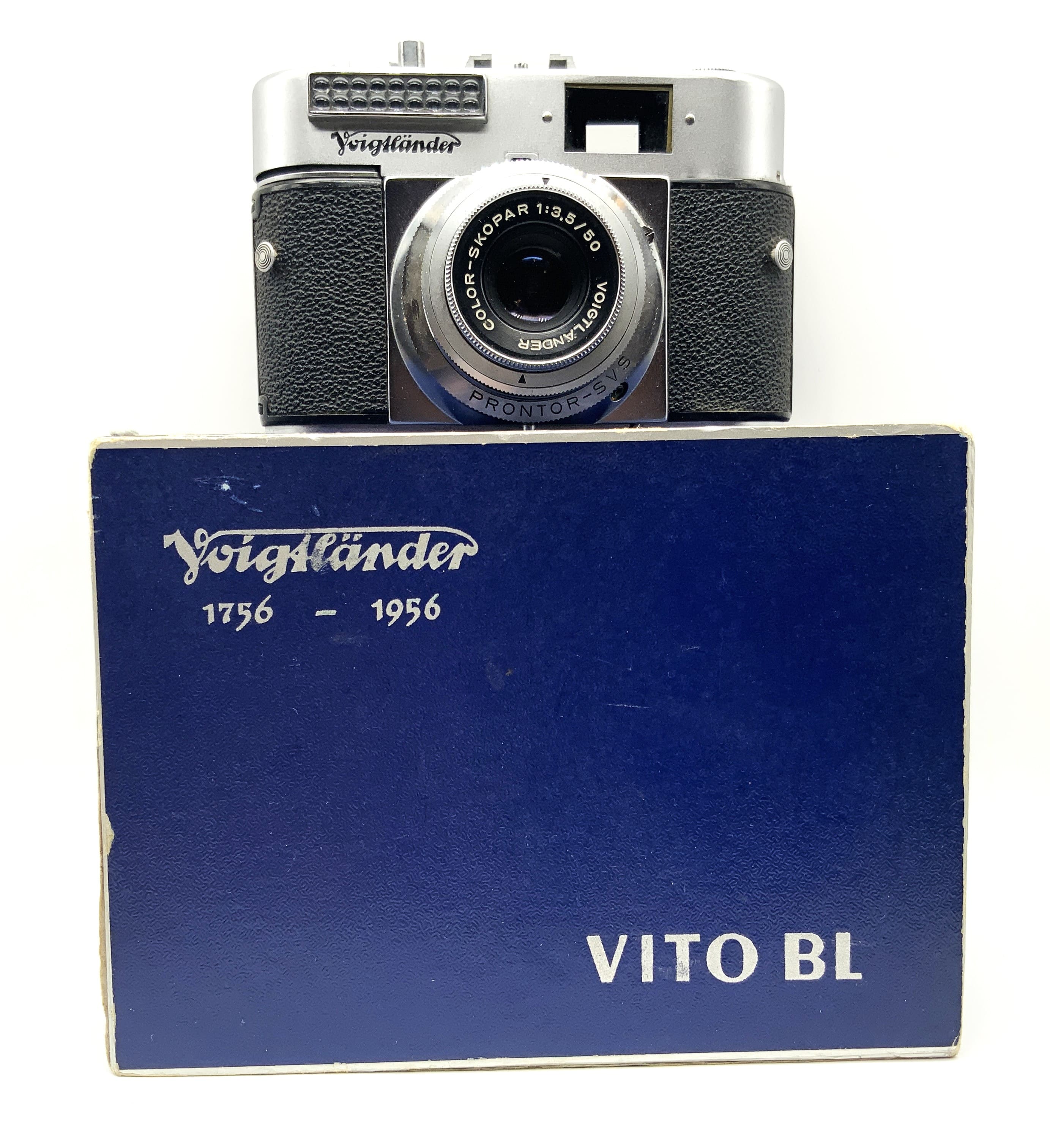 Appareil photo à viseur Voigtländer Vito BL avec Color-Skopar 1:3,5/50 Prontor-SVS