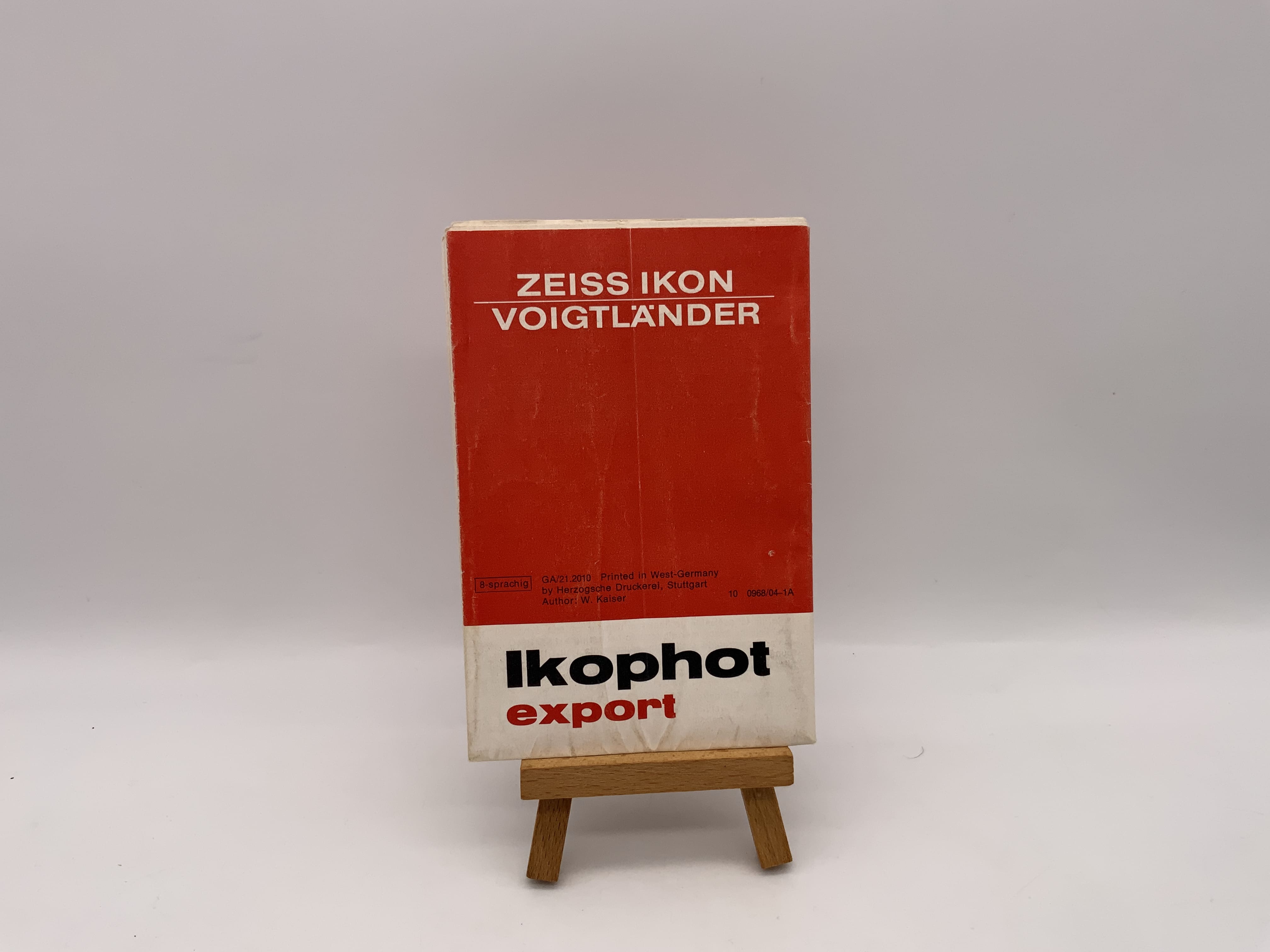 Zeiss Ikon Ikophot export user manual operating instructions German
