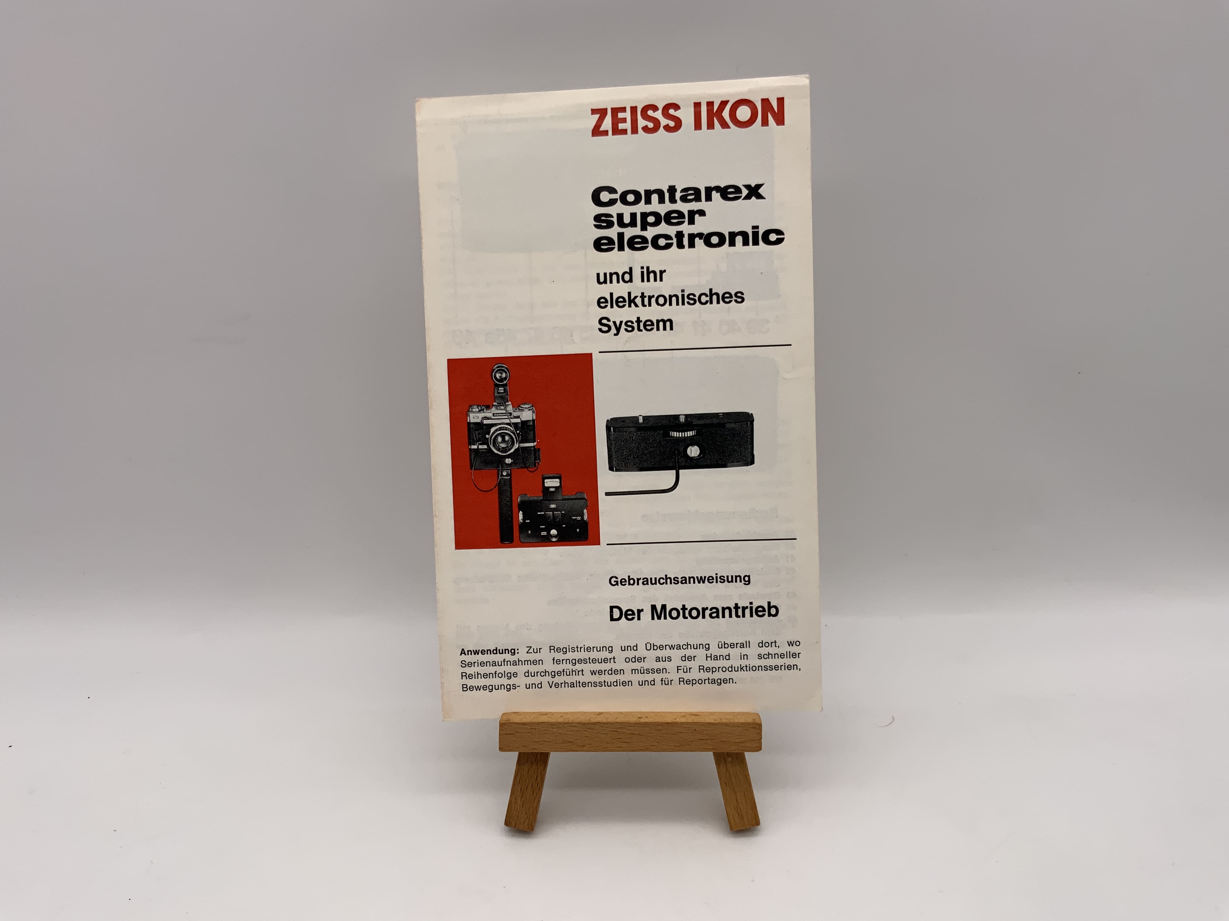 Zeiss Ikon Contarex super electronic motor drive operating instructions German