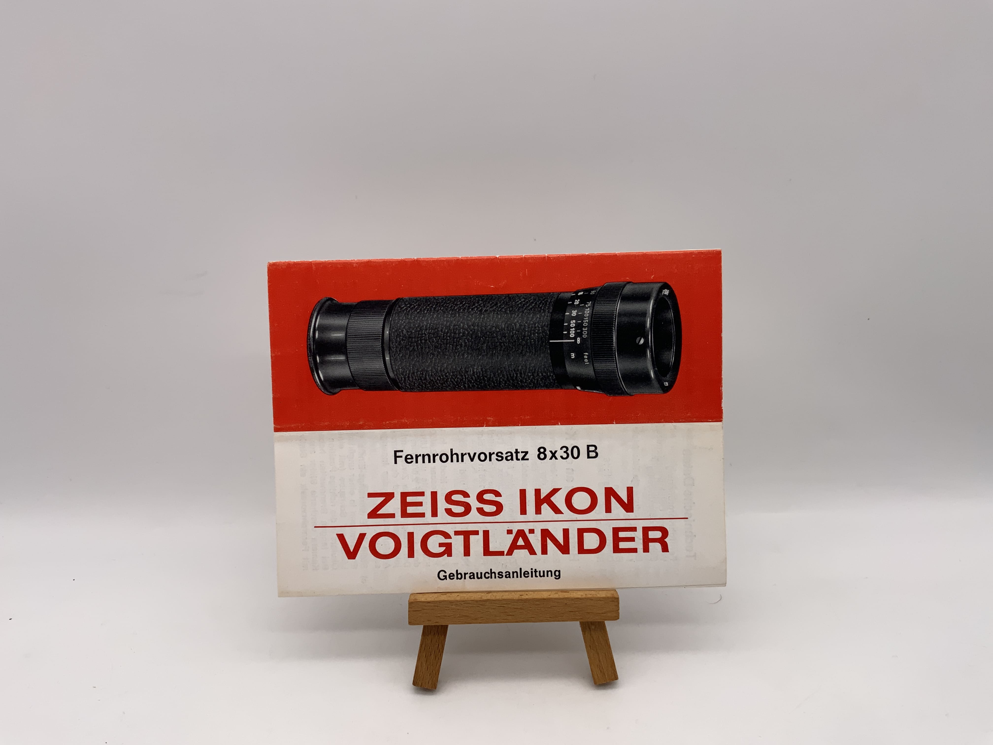 Zeiss Ikon 8x30 B Telescope Attachment Instructions for Use (German)