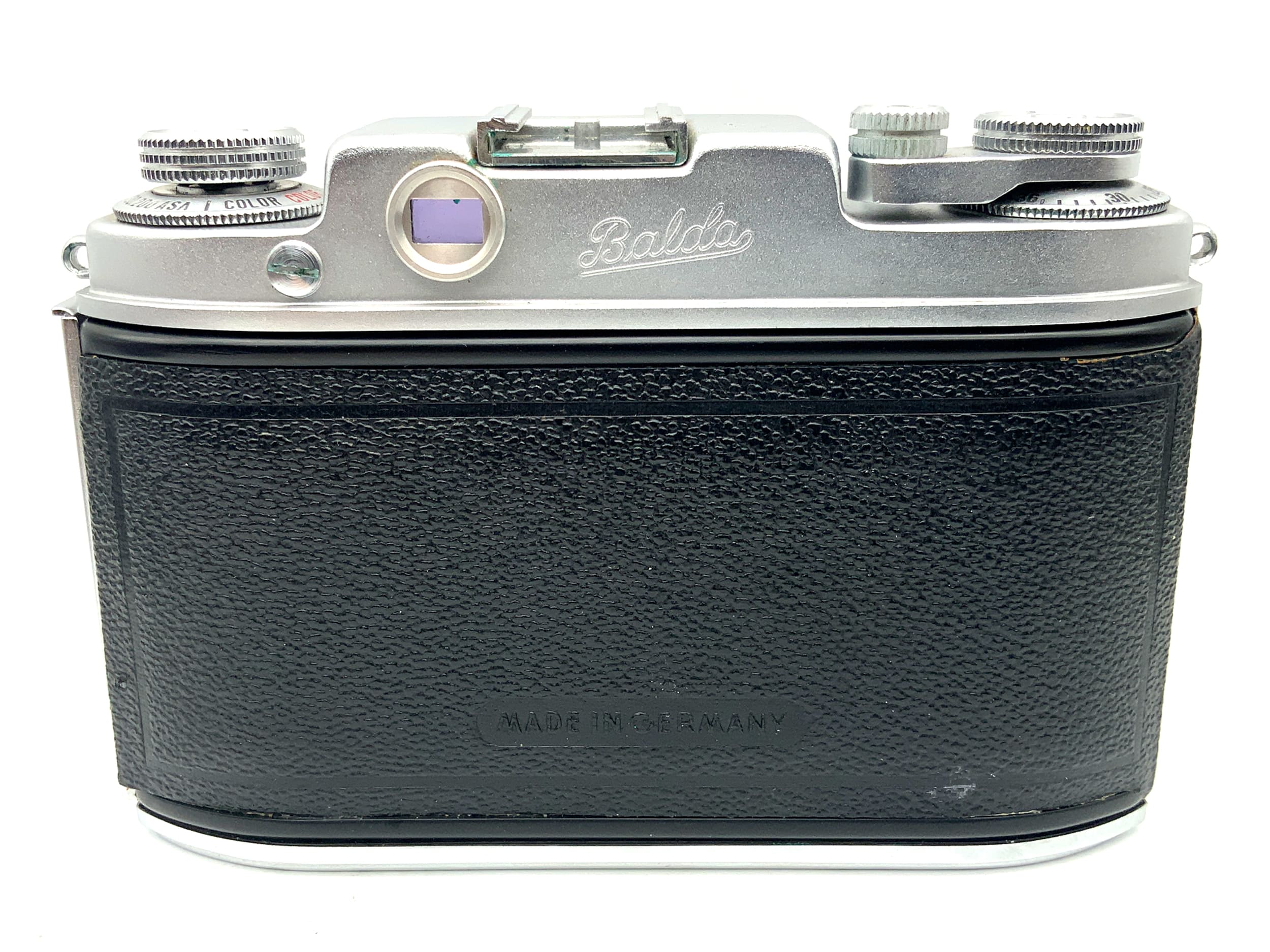 Balda Super Baldina viewfinder camera with Xenar 1:2.8/50 Prontor-SVS lens with spring tube