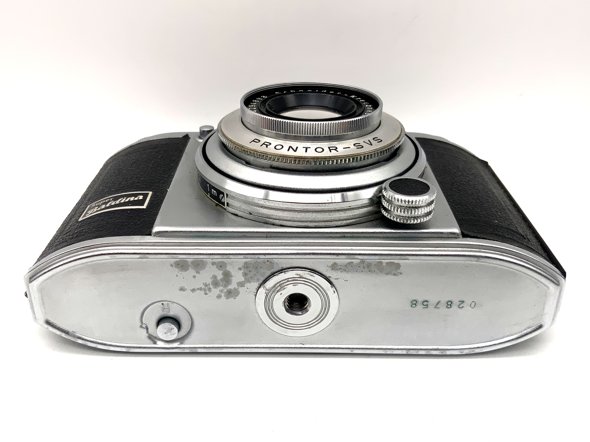 Appareil photo Balda Super Baldina avec viseur et objectif Xenar 1:2.8/50 Prontor-SVS à ressort.